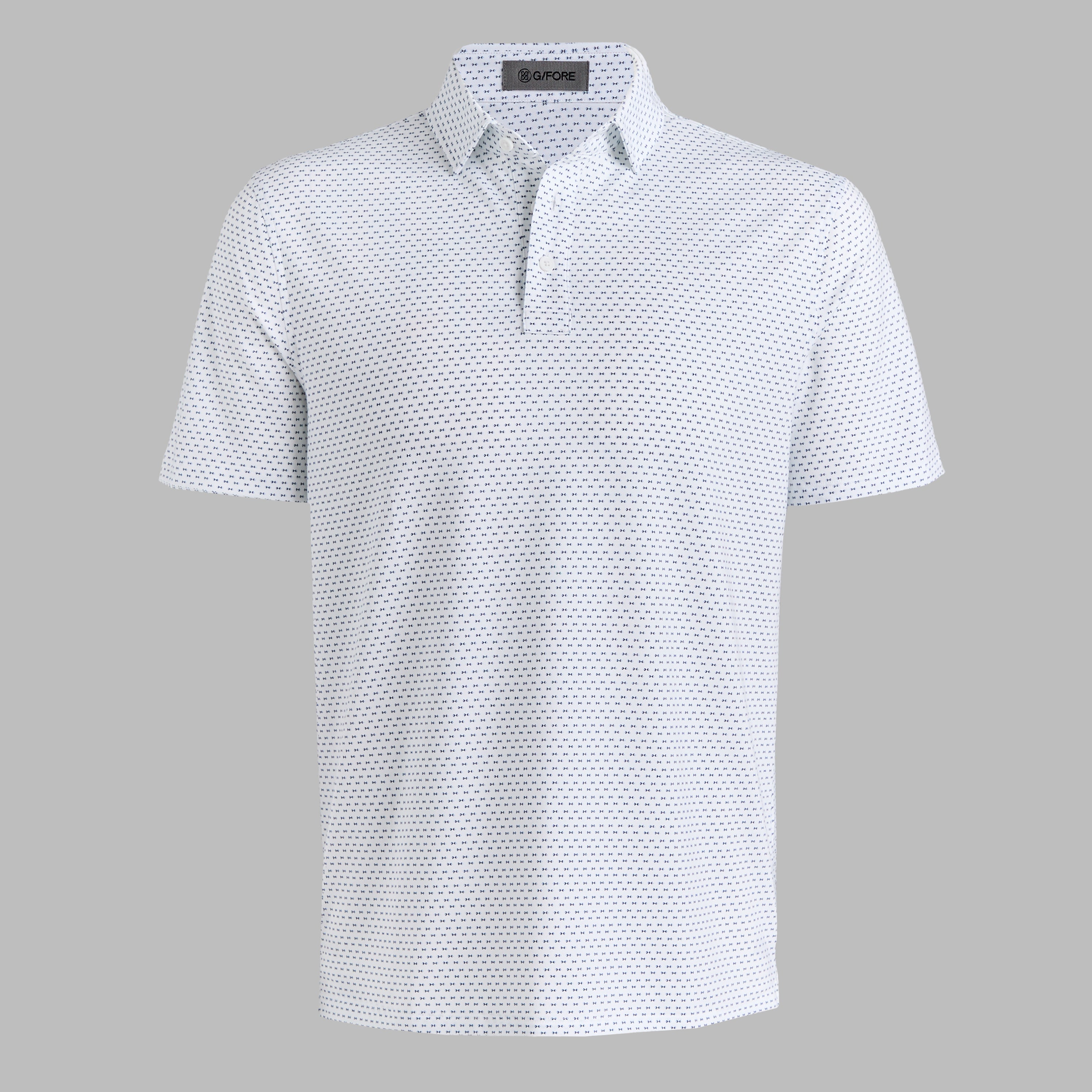 GEO ALL PLAY STRETCH KNIT POLO SNOW