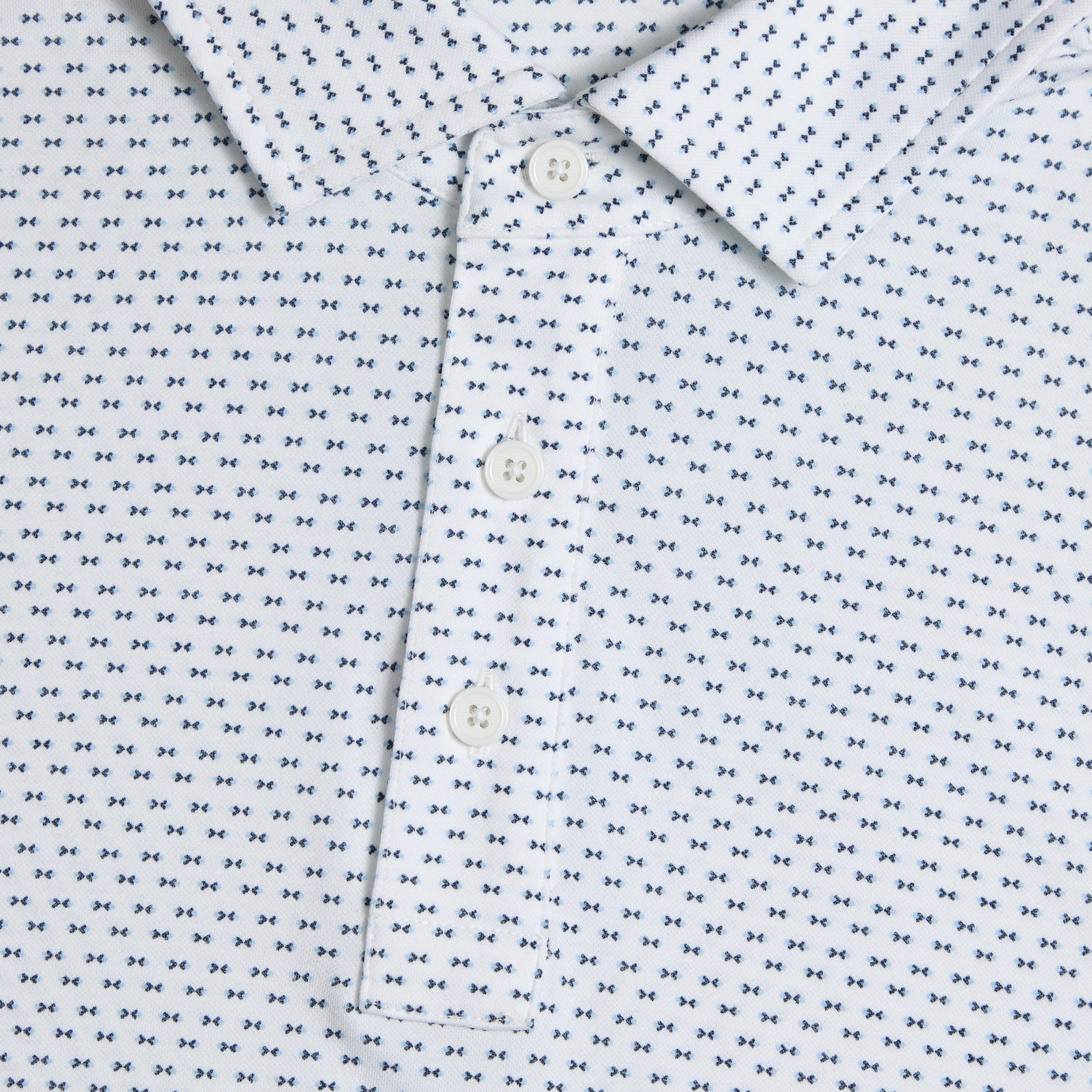 GEO ALL PLAY STRETCH KNIT POLO SNOW