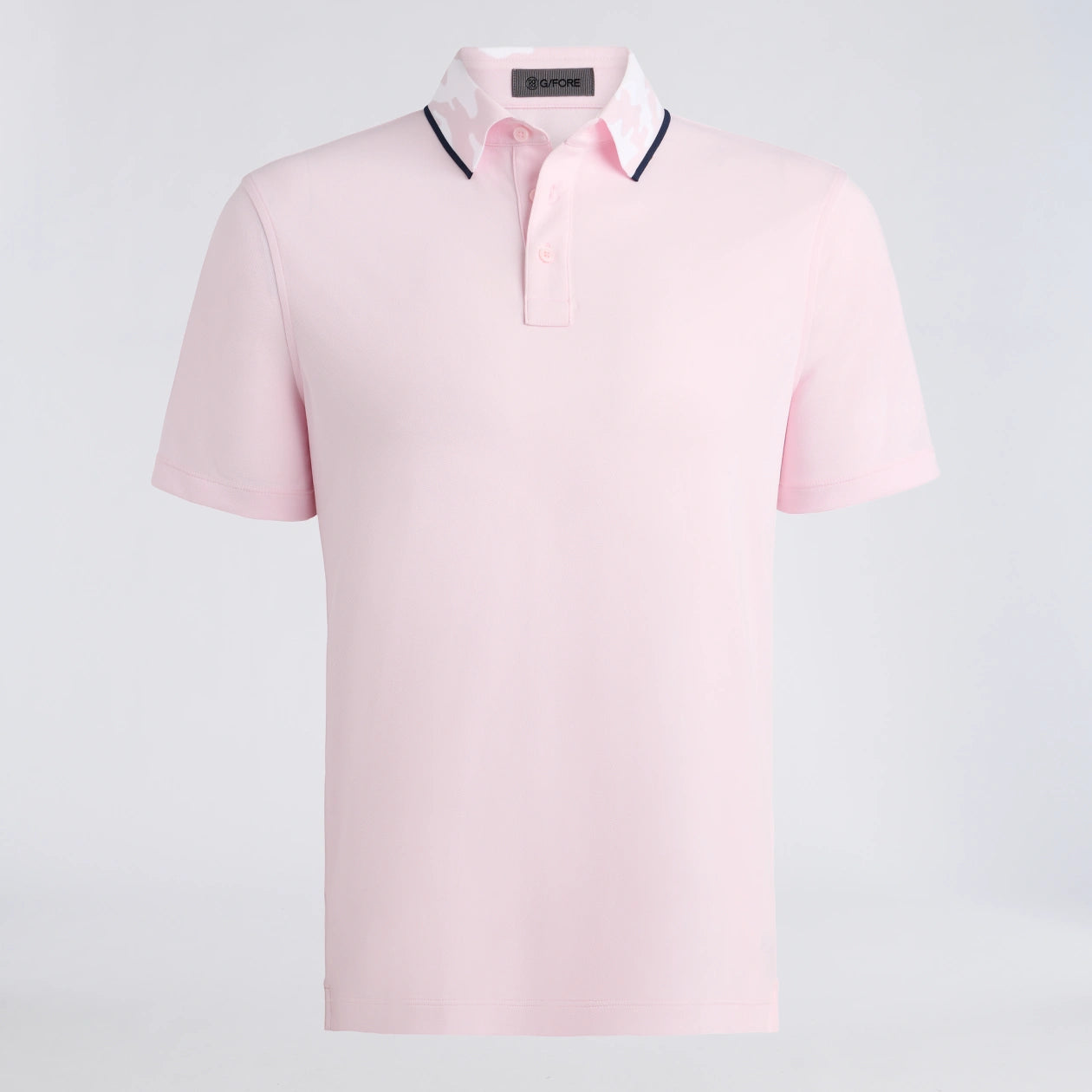 CAMO COLLAR PERFORMANCE PIQUÉ POLO BLUSH/SNOW