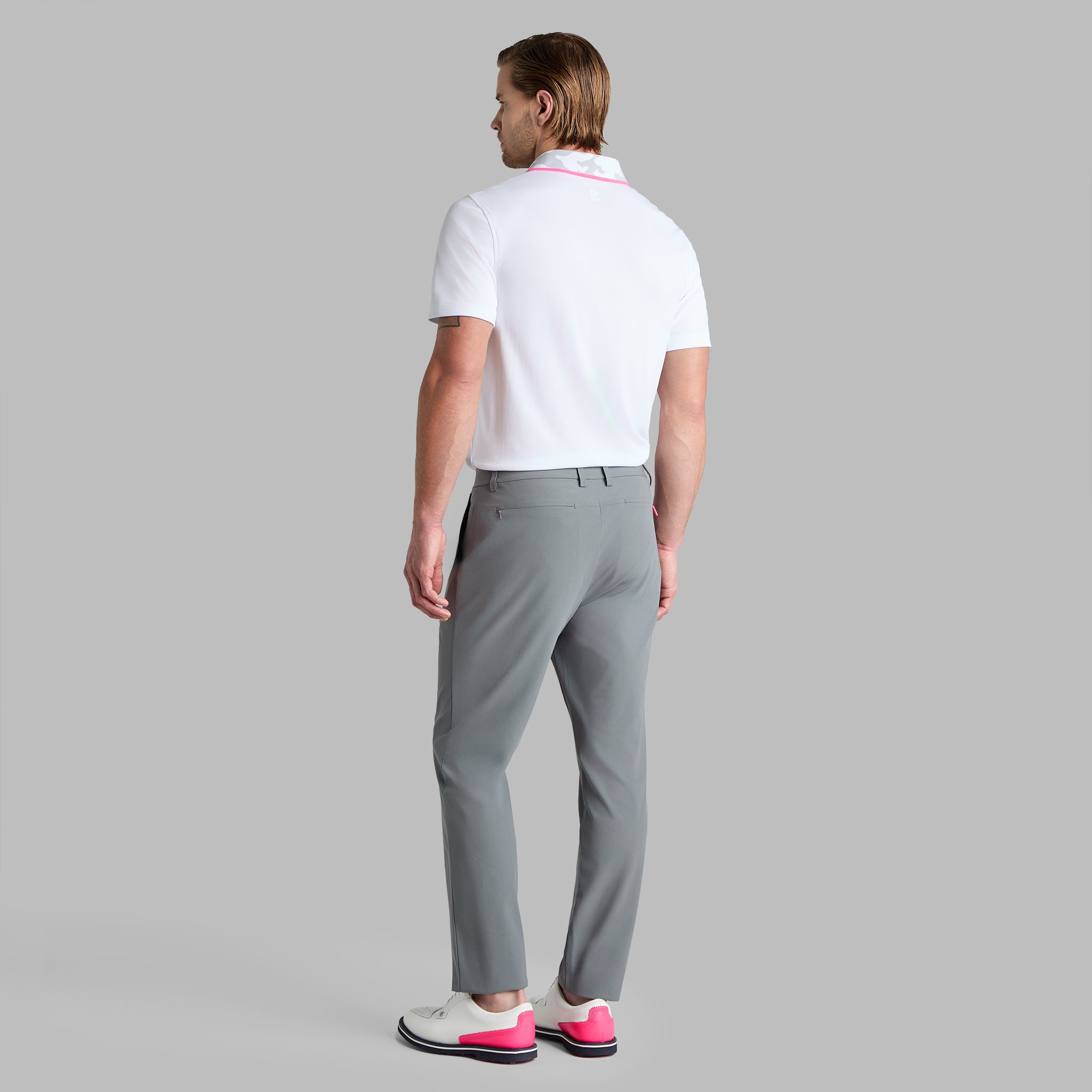 CAMO COLLAR PERFORMANCE PIQUÉ POLO SNOW