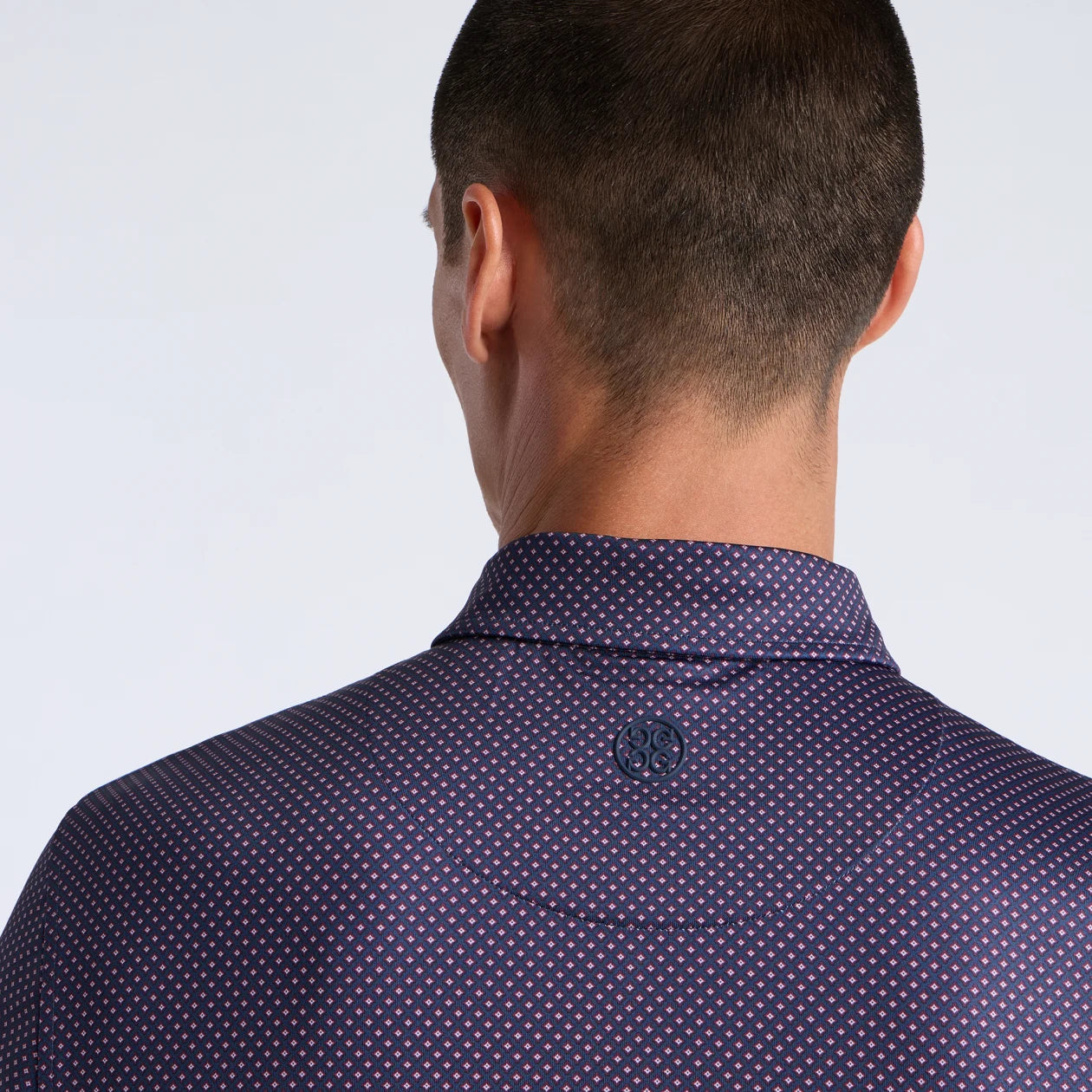 DIAMOND GEO TECH JERSEY POLO TWILIGHT/DARK PLUM