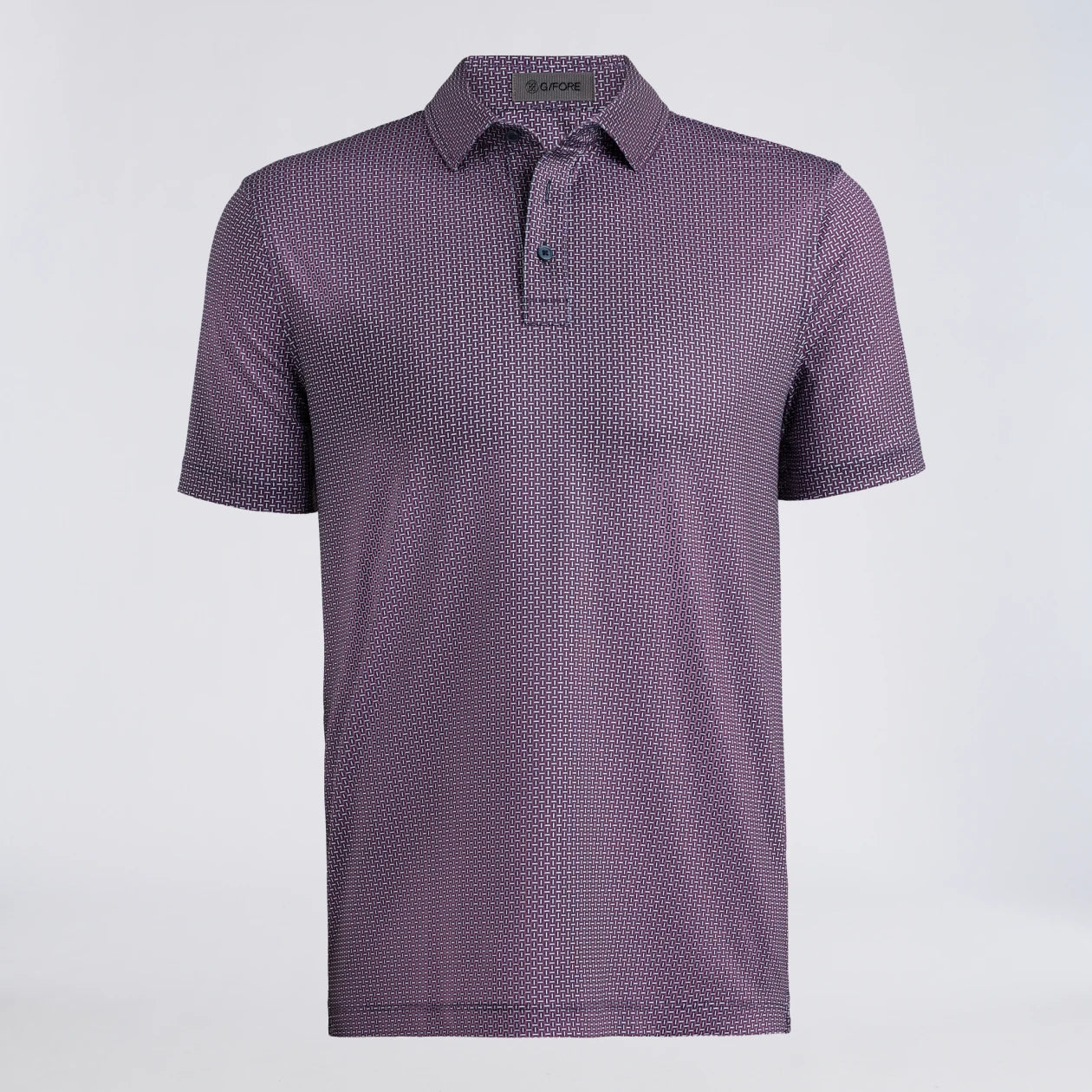MOD GEO TECH JERSEY POLO TWILIGHT/DARK PLUM