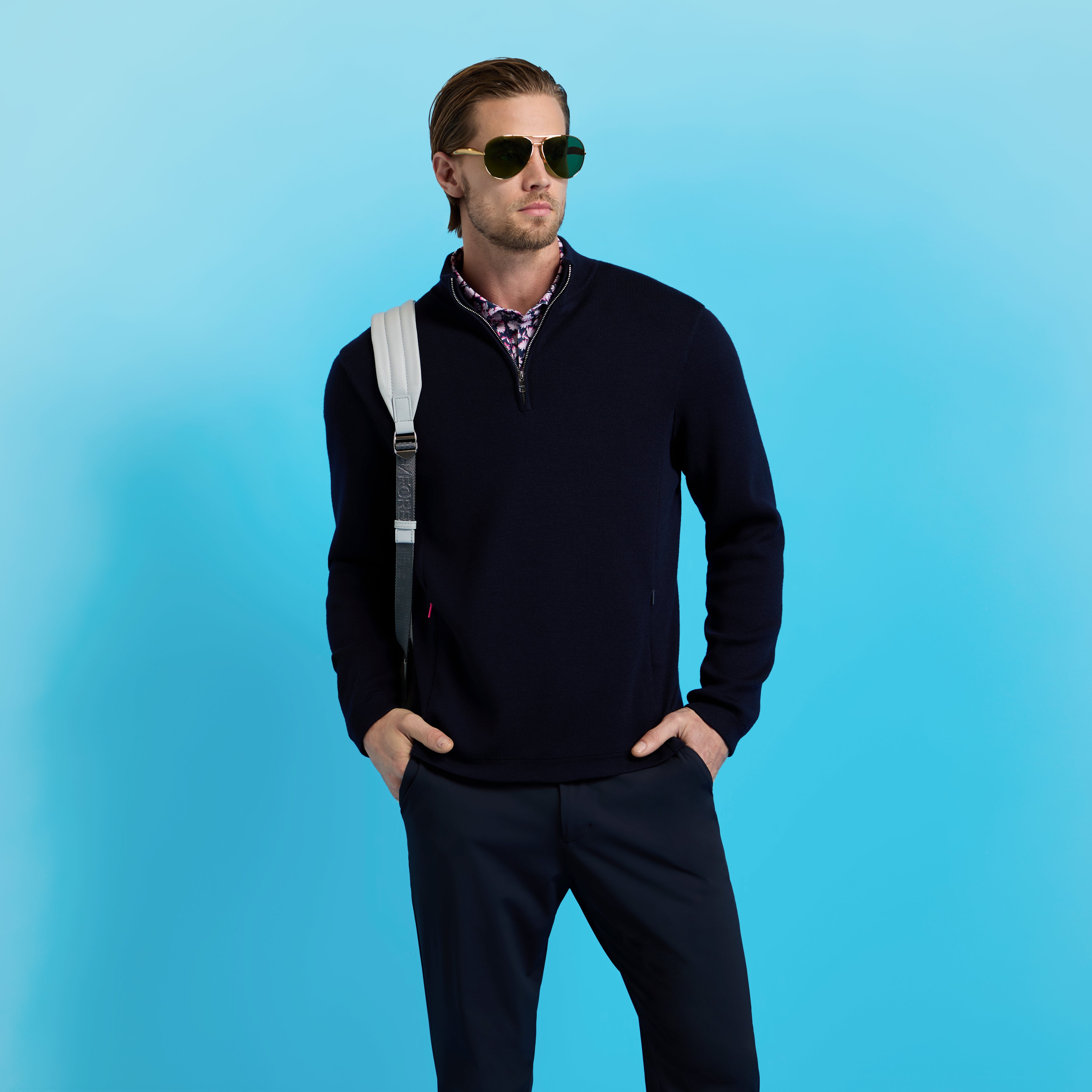 MERINO WOOL WINDBREAKER PULLOVER TWILIGHT