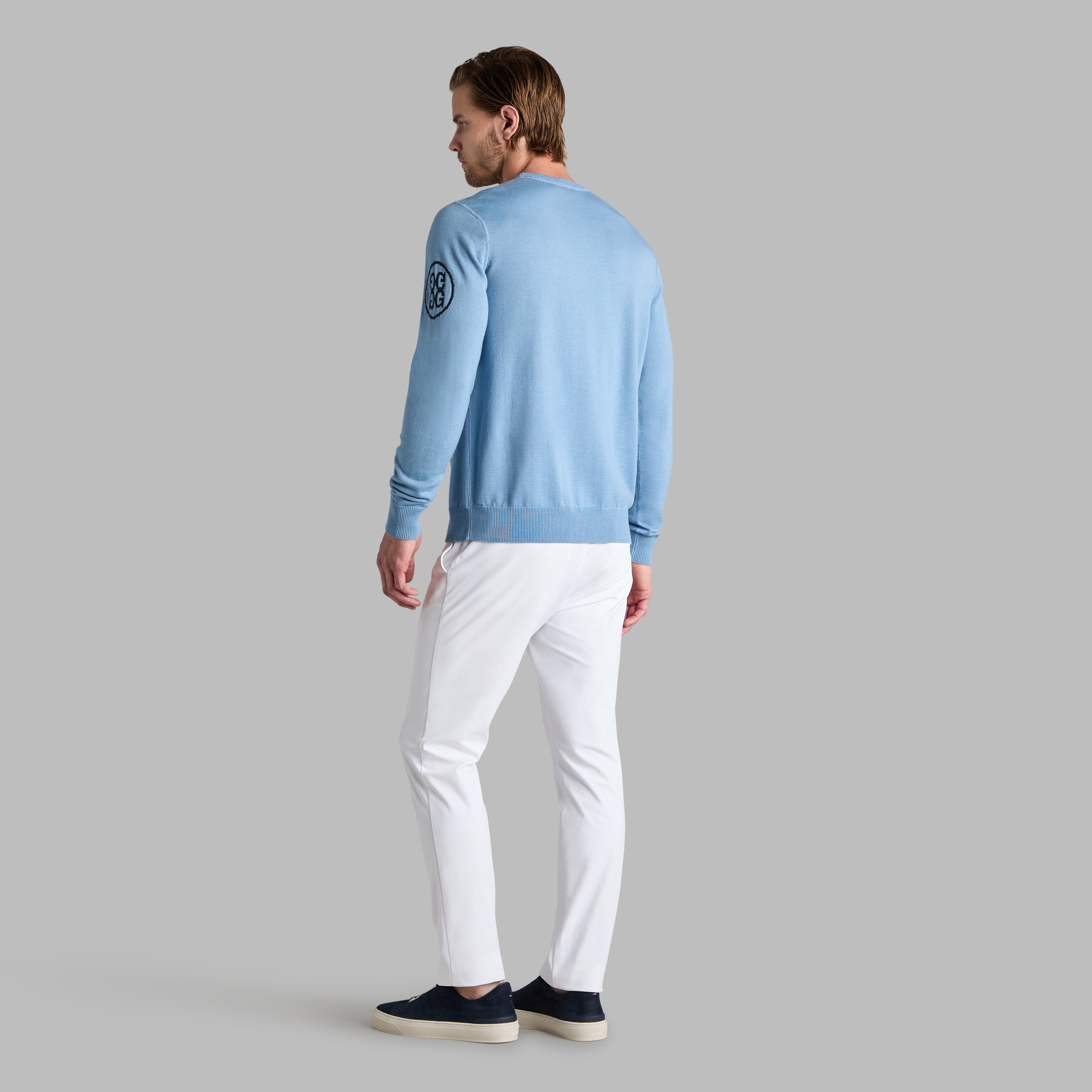 CIRCLE G MERINO WOOL CREWNECK SWEATER BAJA