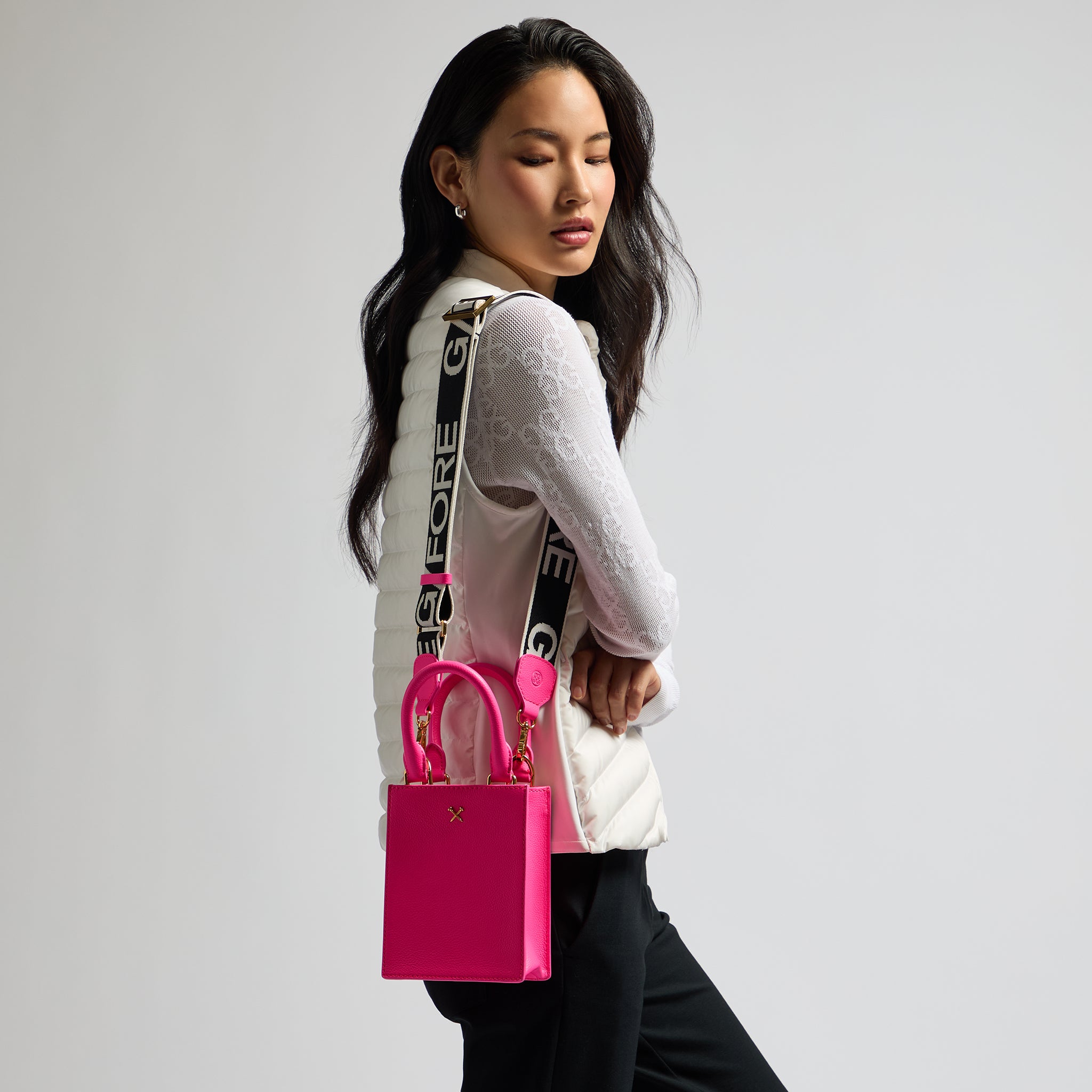 Metal Tees Leather Mini Tote KNOCKOUT PINK