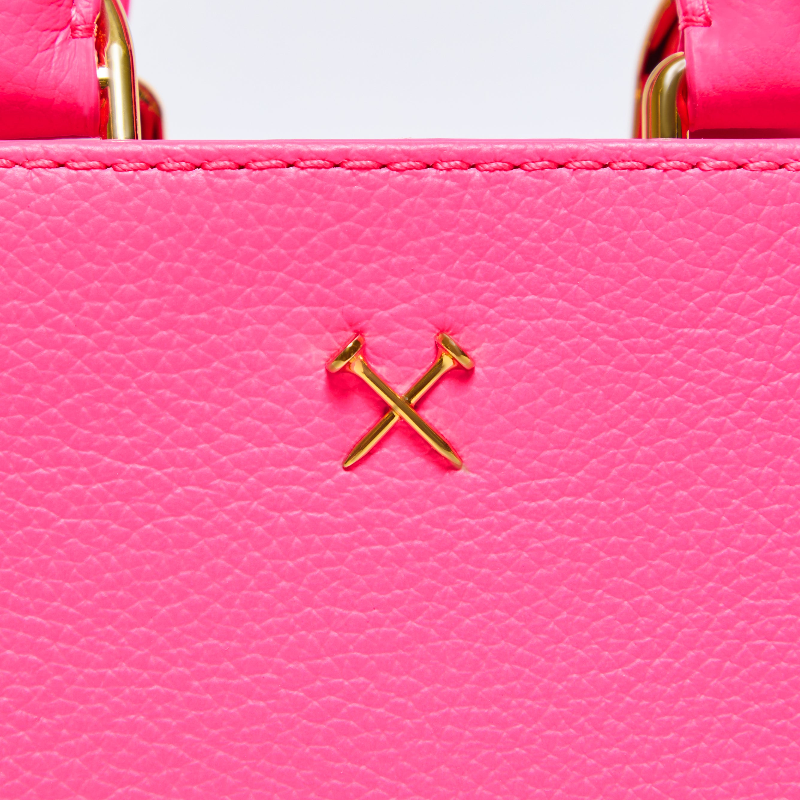 Metal Tees Leather Mini Tote KNOCKOUT PINK