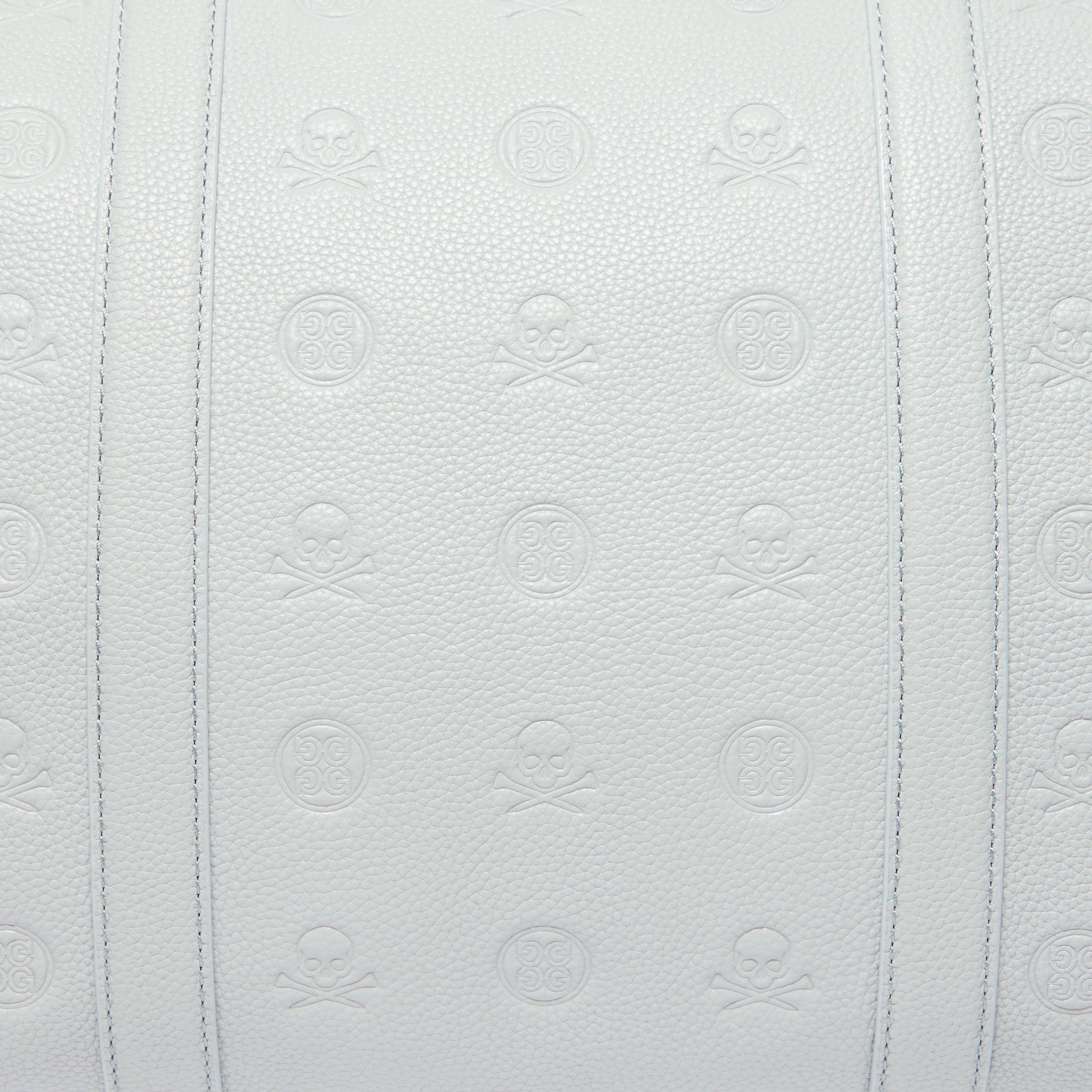 EMBOSSED SKULL & TEES LEATHER WEEKENDER NIMBUS