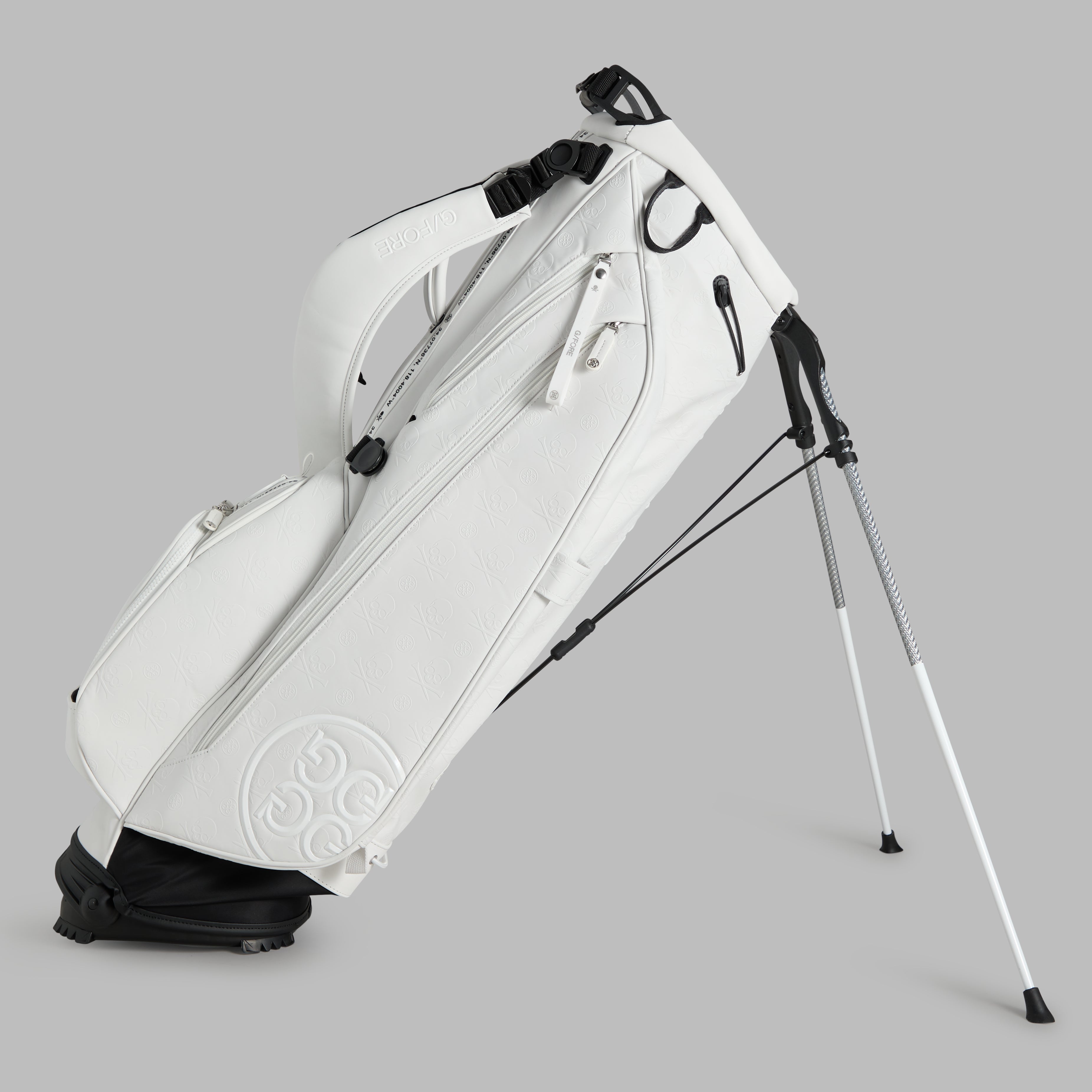 EMBOSSED SKULL & TEES DAYTONA CARRY GOLF BAG SNOW