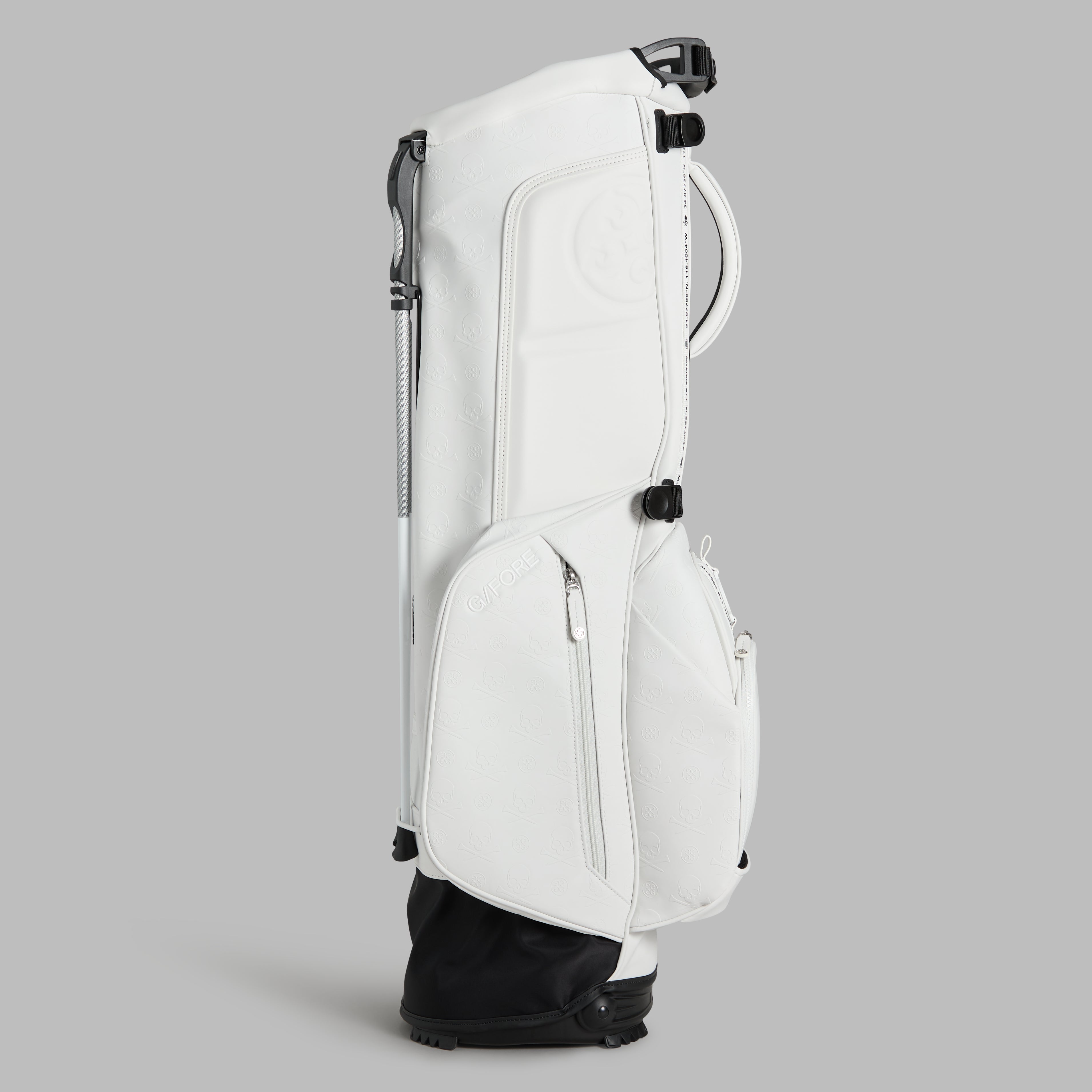 EMBOSSED SKULL & TEES DAYTONA CARRY GOLF BAG SNOW