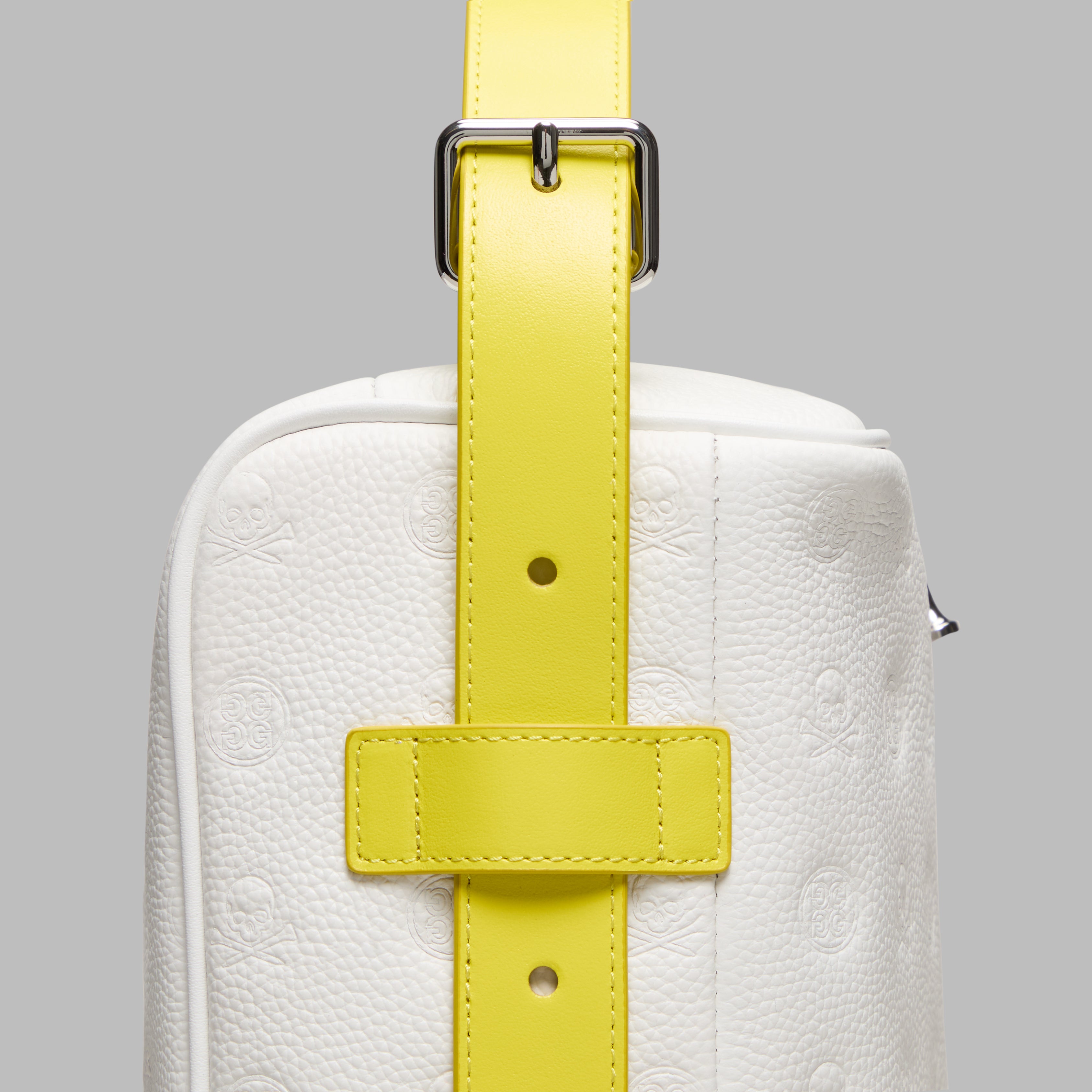 EMBOSSED LEATHER GOLF SHOE BAG SNOW