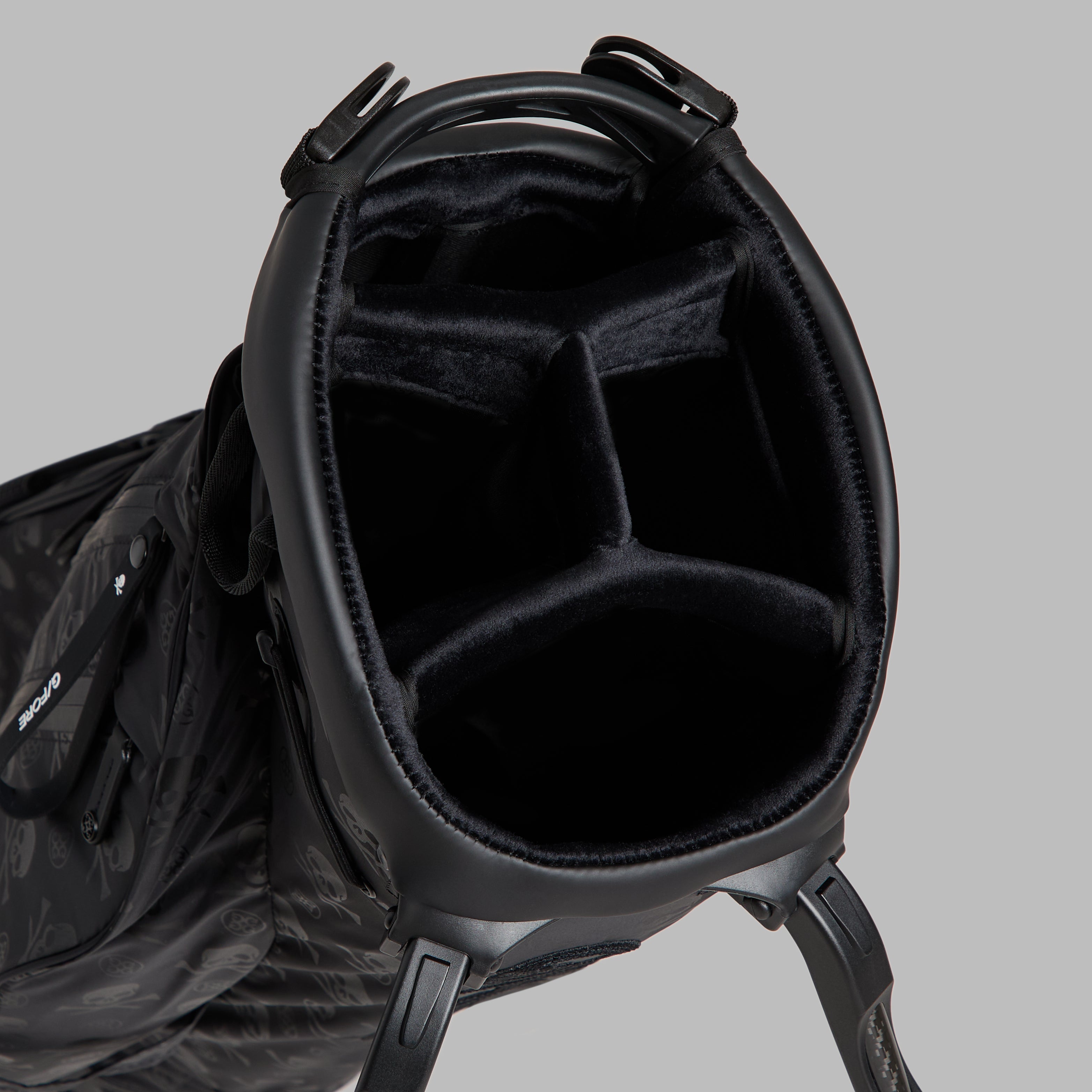 SCRAMBLE SKULL & TEES PARACHUTE CARRY GOLF BAG ONYX
