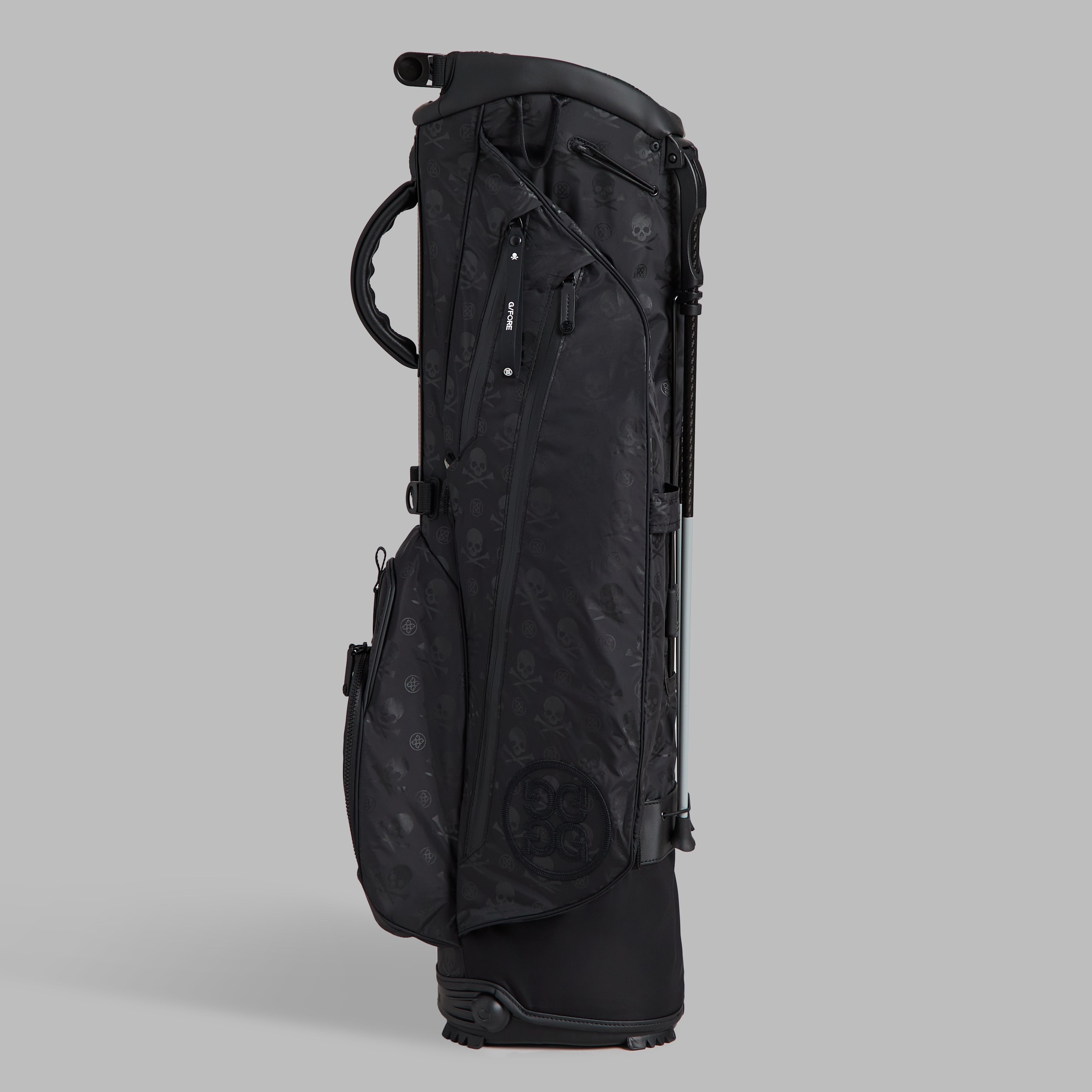 SCRAMBLE SKULL & TEES PARACHUTE CARRY GOLF BAG ONYX