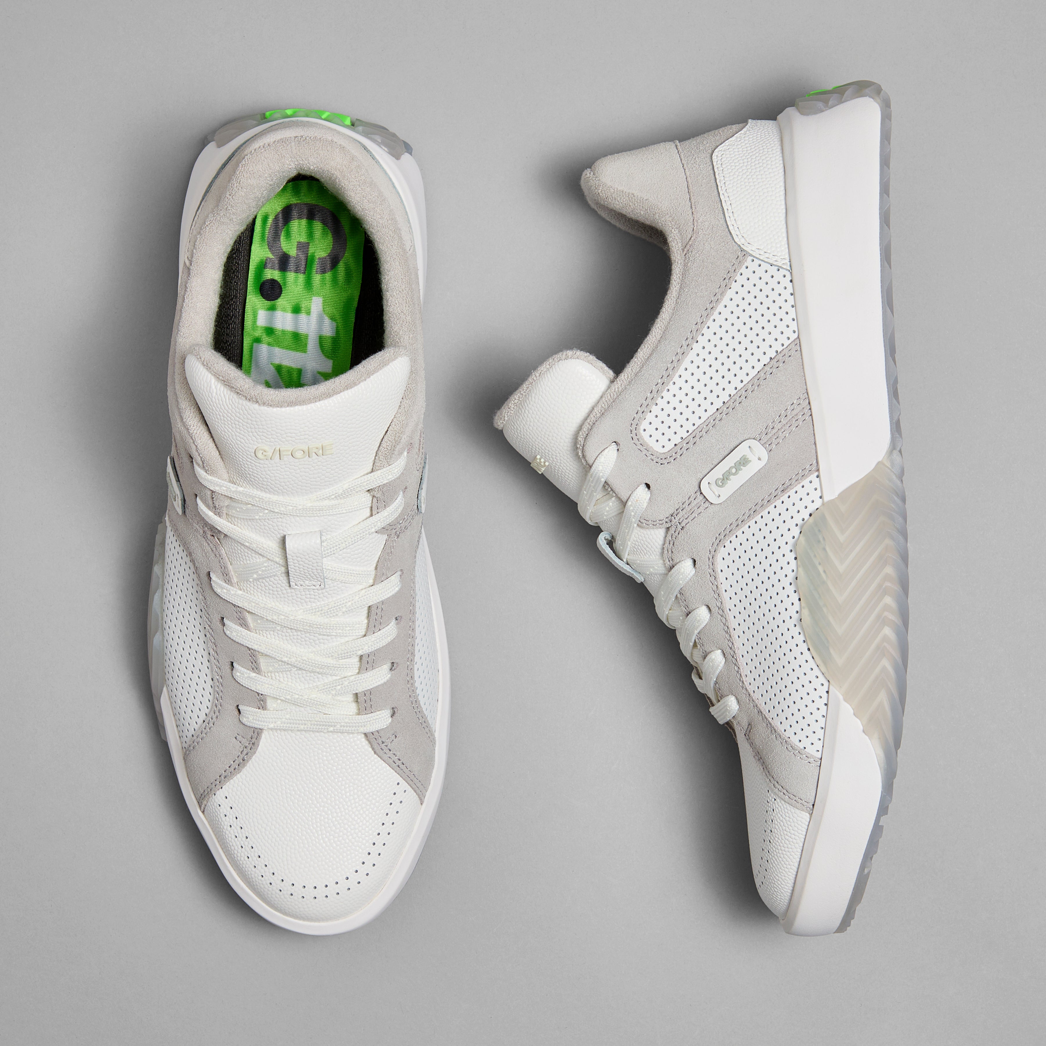 G.112 LEATHER AND SUEDE STREET SHOE SNOW/NIMBUS