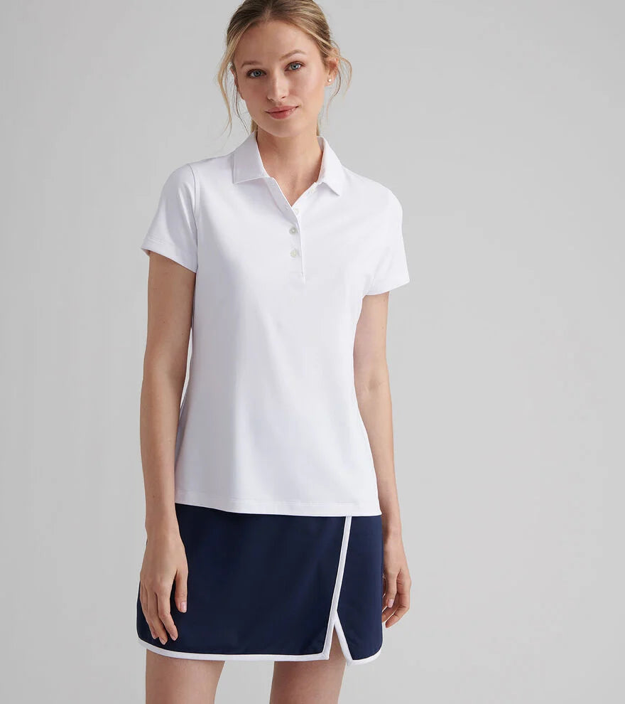 SHORT SLEEVE BUTTON POLO WHITE