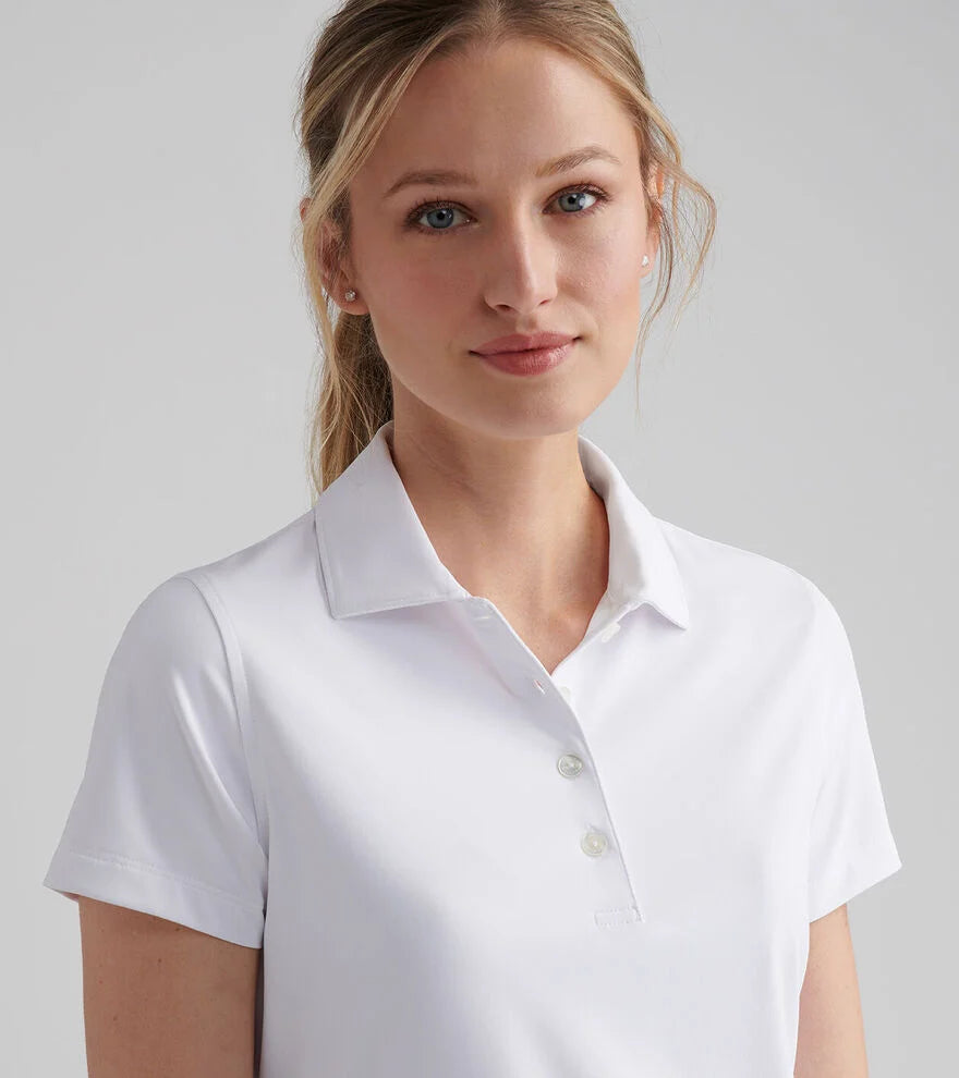 SHORT SLEEVE BUTTON POLO WHITE