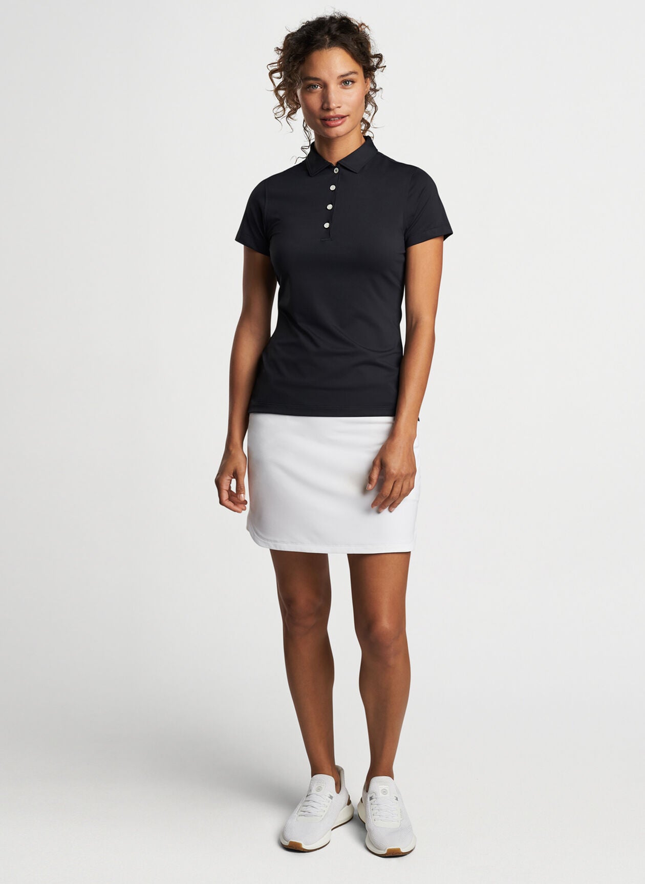 ESSENTIAL BUTTON POLO BLACK