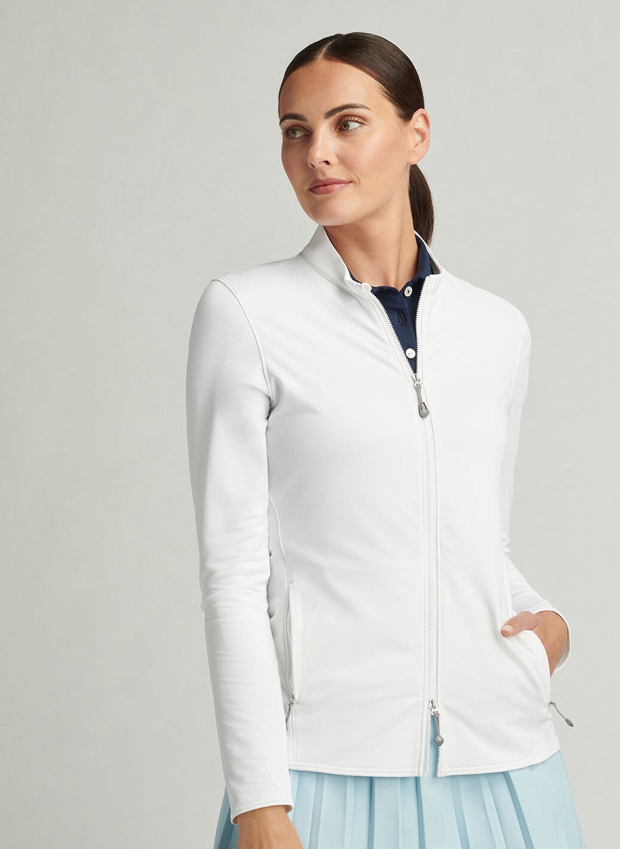 KATY FULL ZIP LAYER WHITE