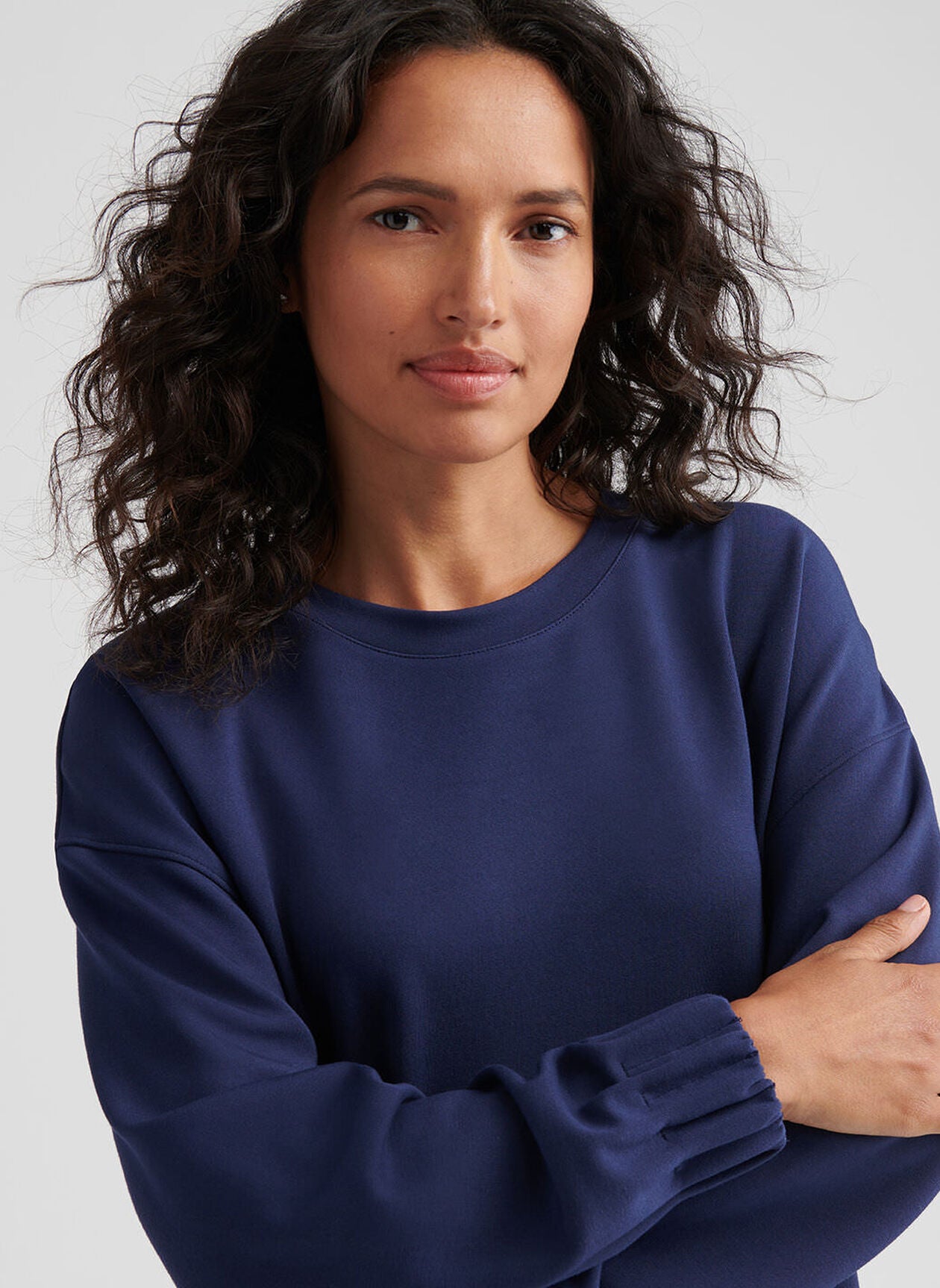 Flora Knit Crewneck NAVY
