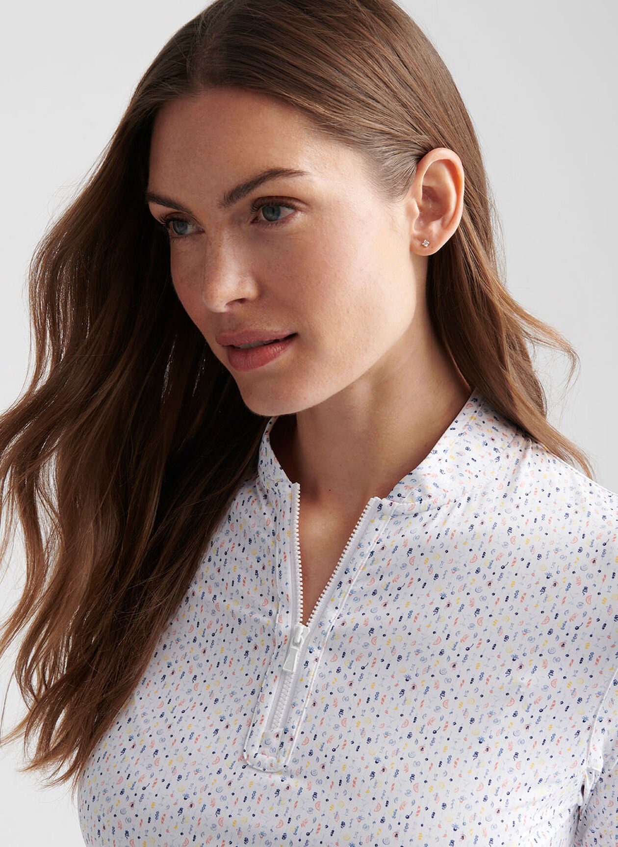 Final Touch Lightweight Long-Sleeve Zip Sun Shirt MULTI