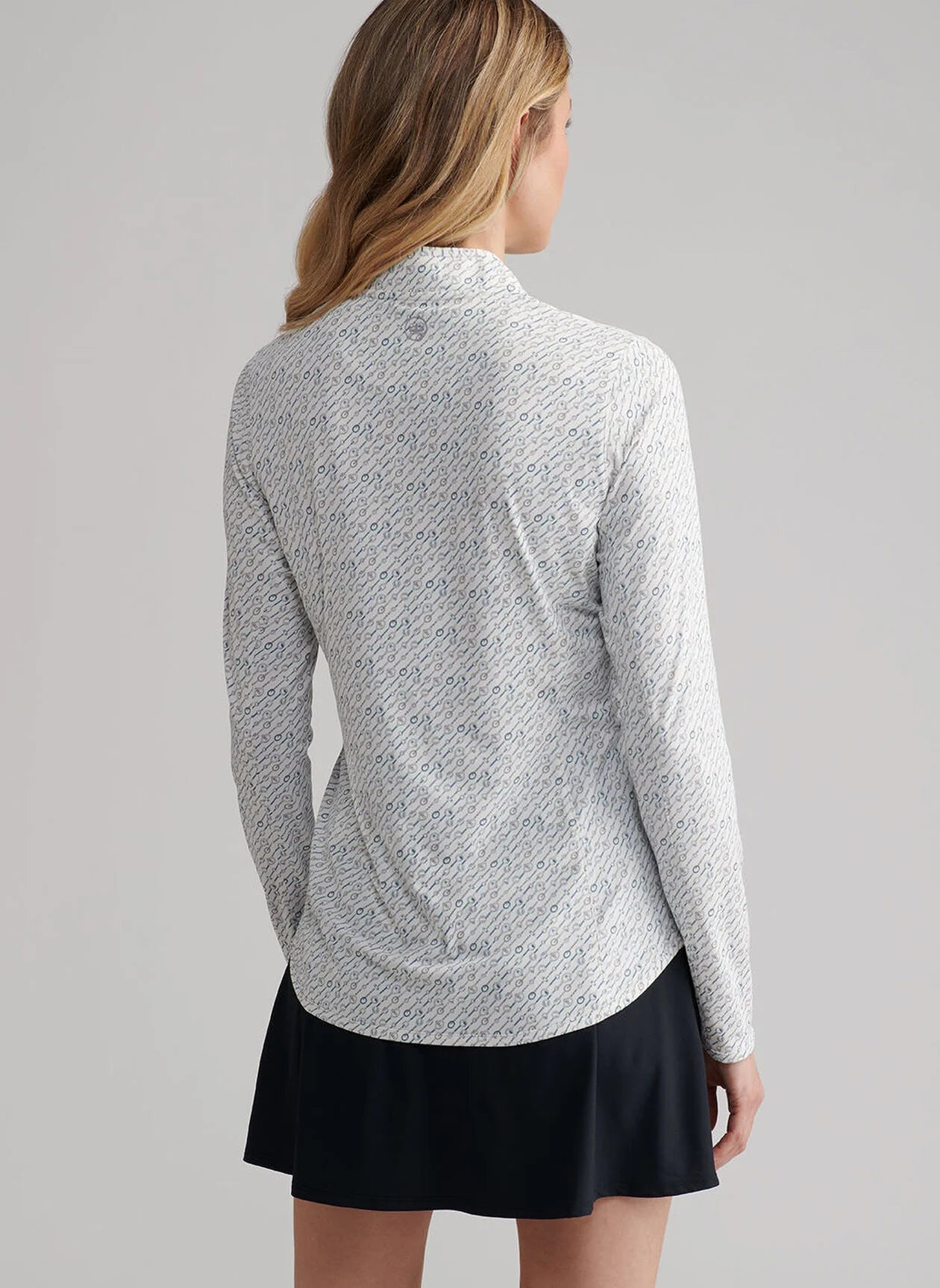 Social Club Lightweight Long-Sleeve Zip Sun Shirt IVORY