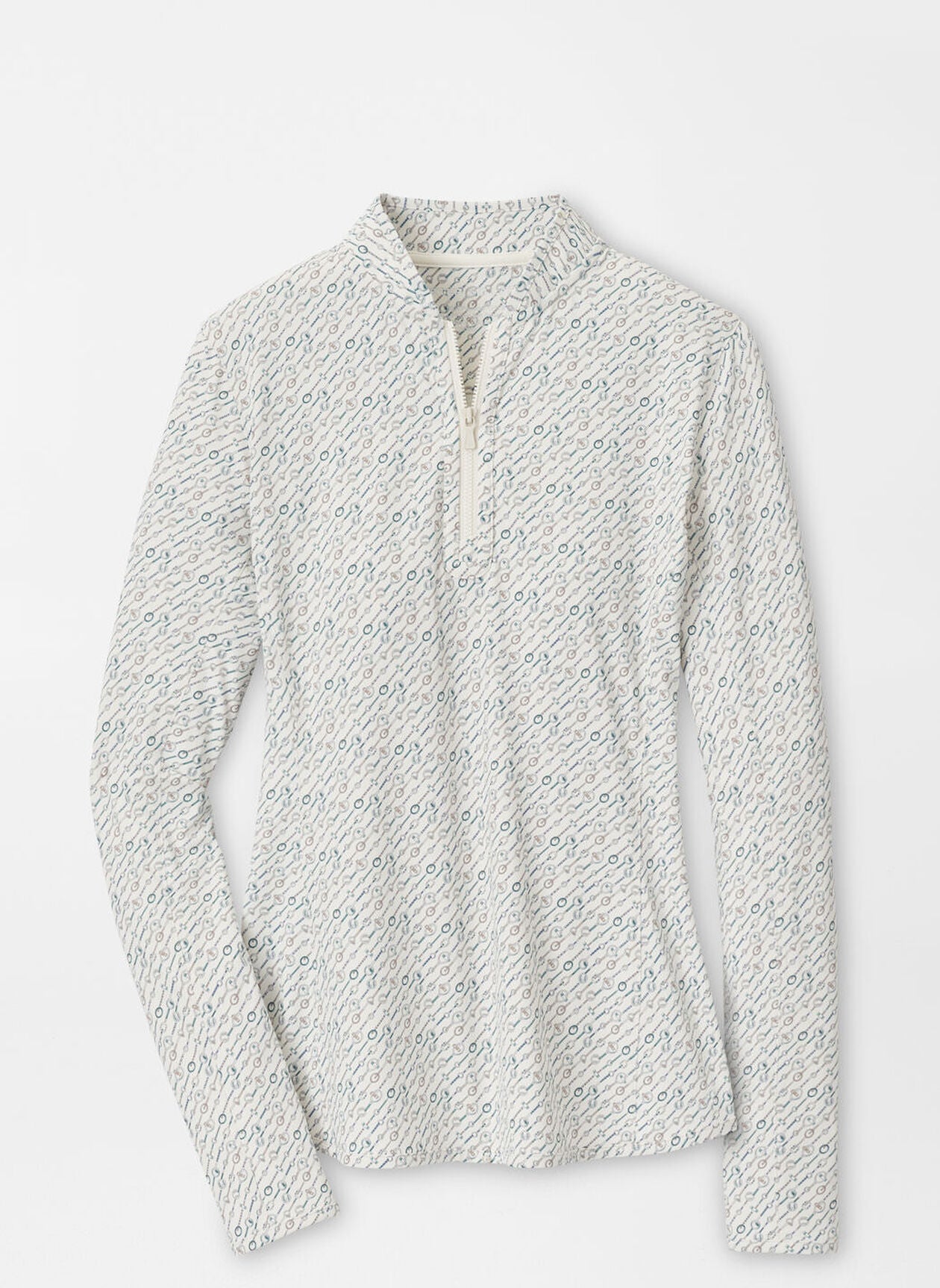 Social Club Lightweight Long-Sleeve Zip Sun Shirt IVORY