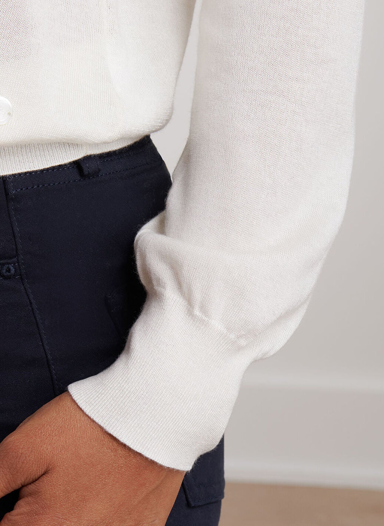 Corinne Collared Sweater IVORY