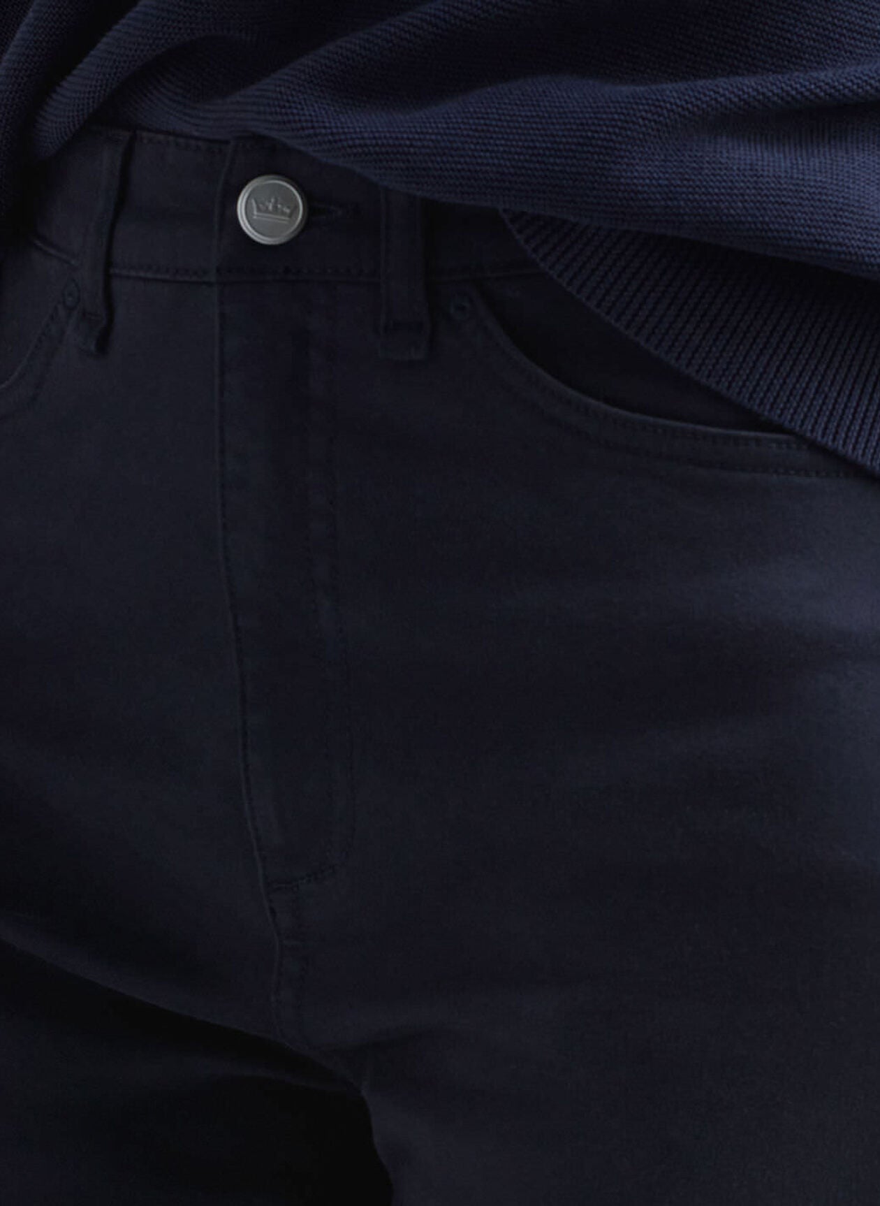 KARLIE STRETCH SATEEN PANT NAVY