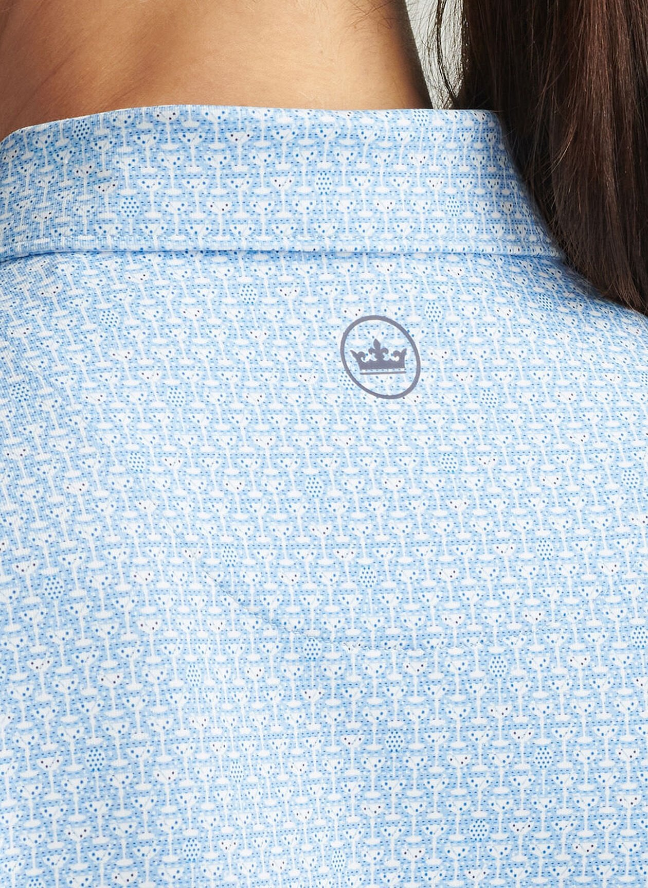 MAR-TEE-NI BREAK SHORT SLEEVE BUTTON POLO SAPPHIRE