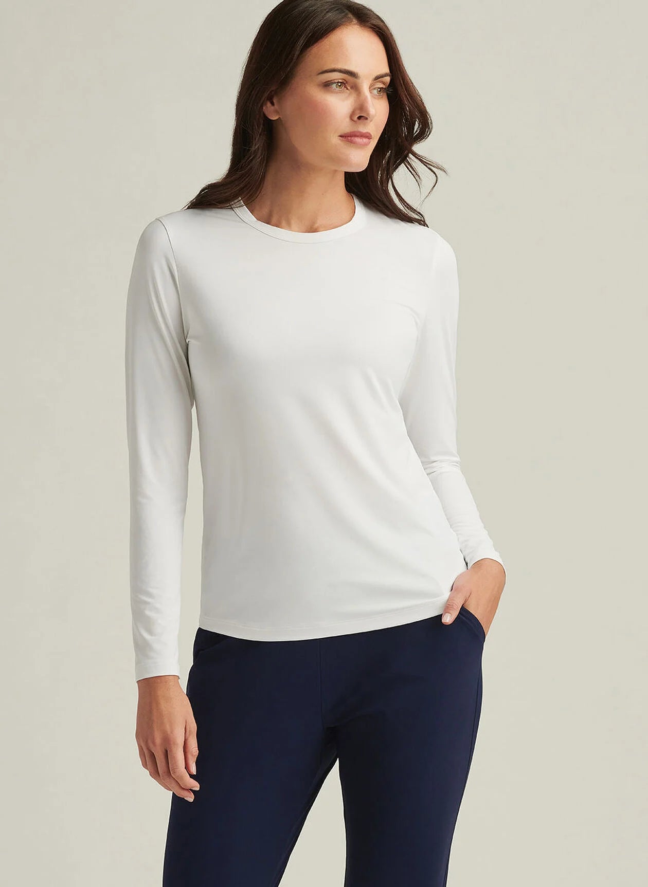 LIGHTWEIGHT LONG-SLEEVE SN TEE WHITE