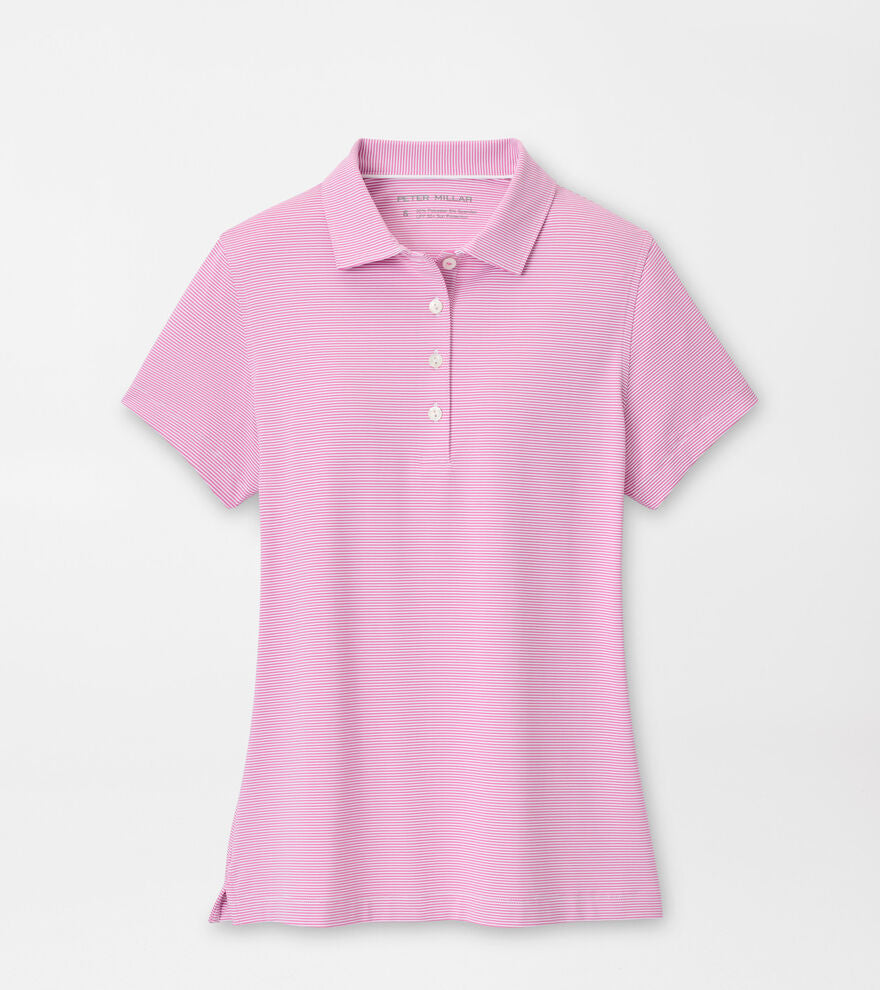 Jubilee Short Sleeve Button Polo White/Peony