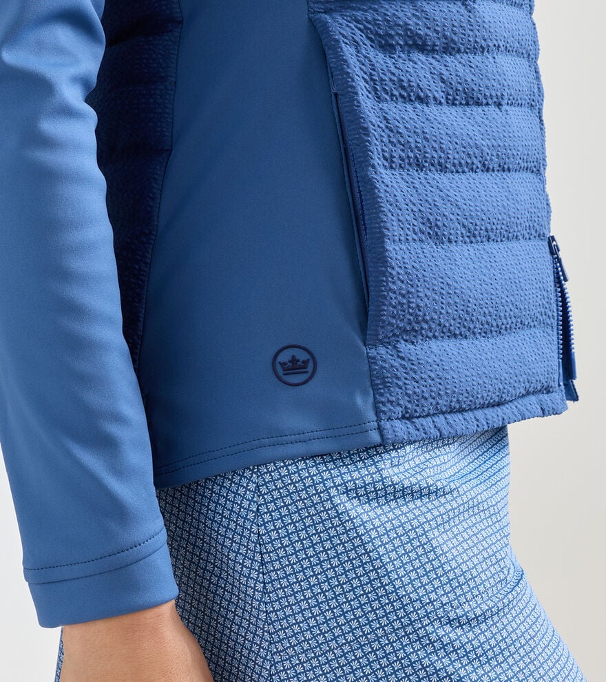 Merge Seersucker Hybrid Jacket Windsor Blue