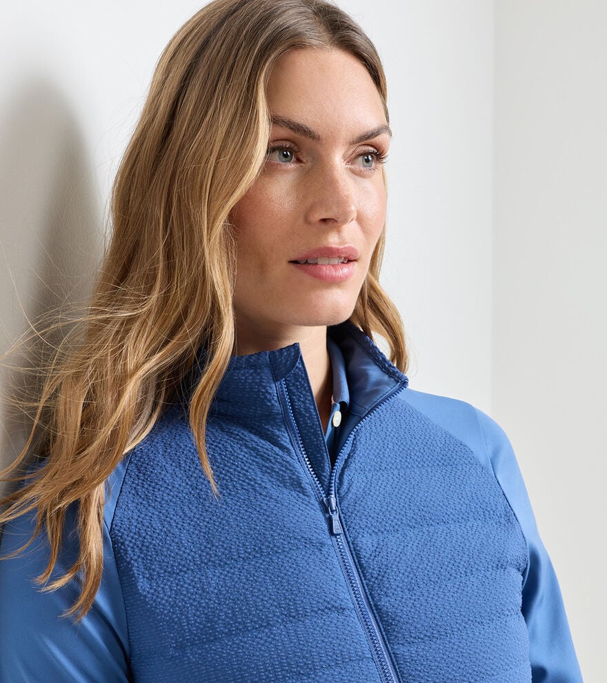 Merge Seersucker Hybrid Jacket Windsor Blue