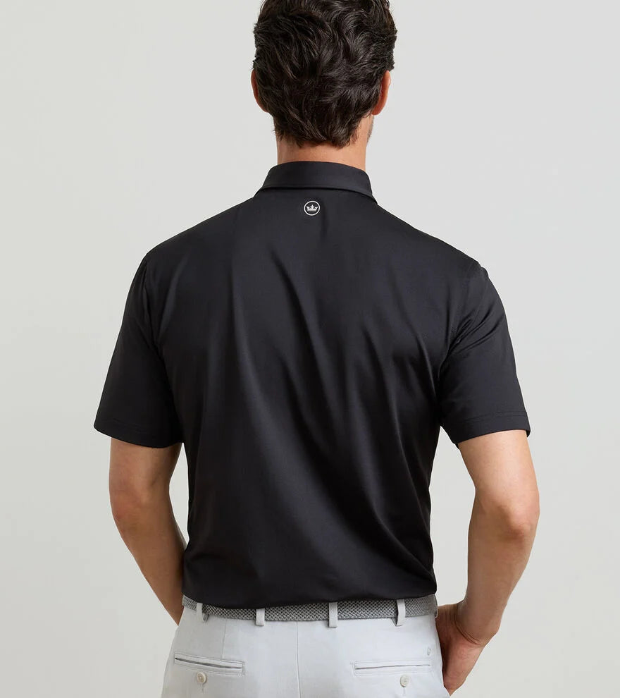 SOLID PERFORMANCE JERSEY POLO BLACK