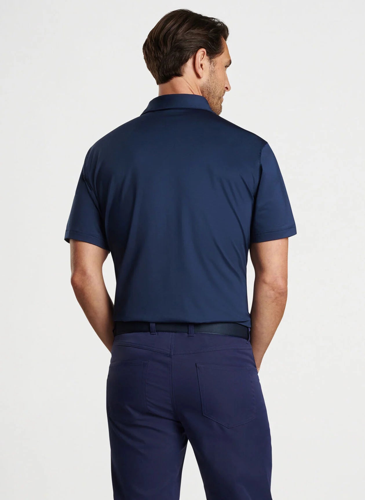 SOLID PERFORMANCE JERSEY POLO NAVY
