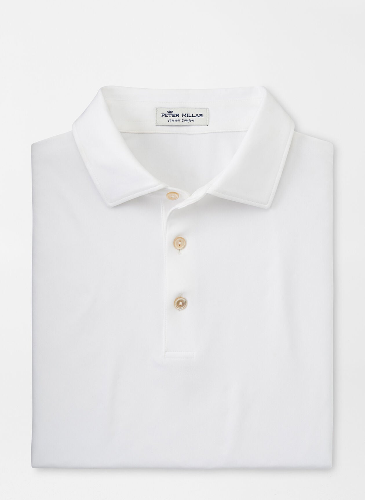 SOLID PERFORMANCE JERSEY POLO WHITE