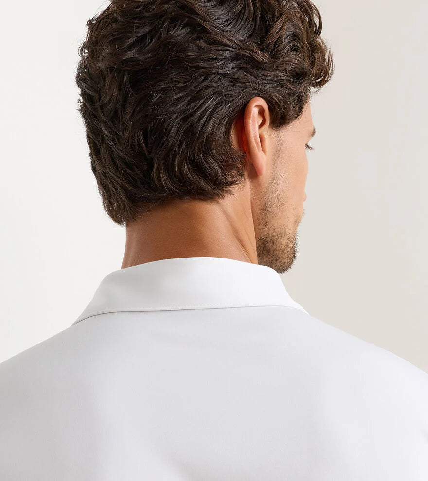 Solid Performance Jersey Polo White