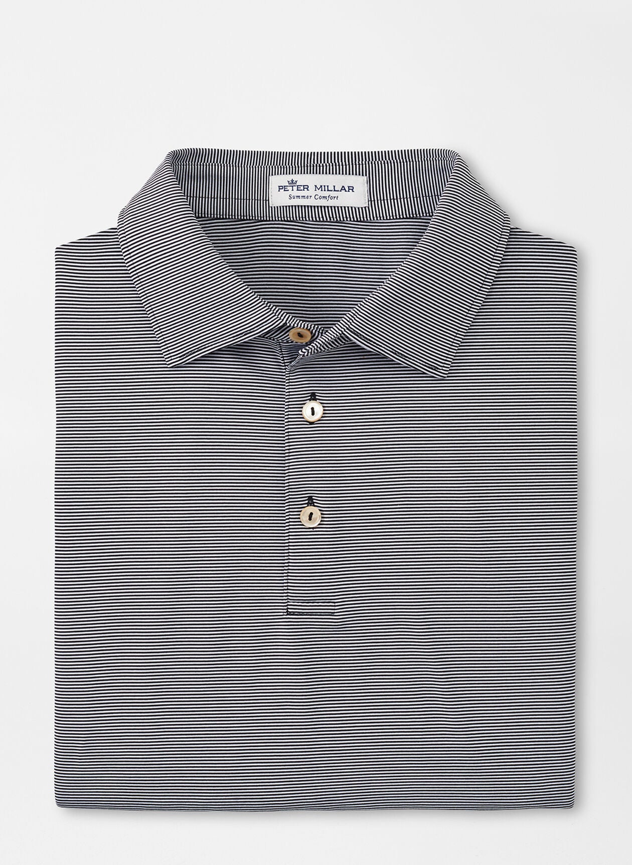JUBILEE STRIPE PERFORMANCE POLO BLACK