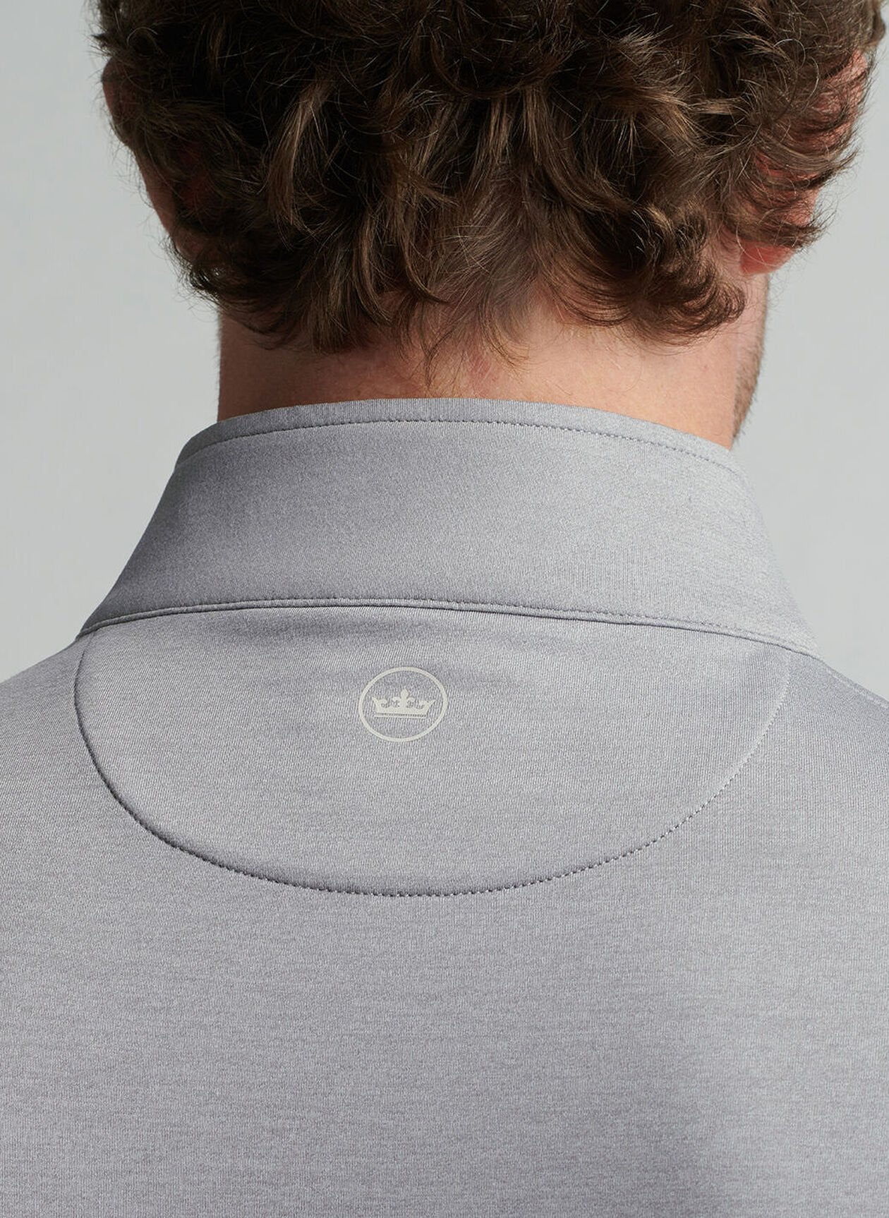 PERTH MÉLANGE PERFORMANCE QUARTER-ZIP GALE GREY