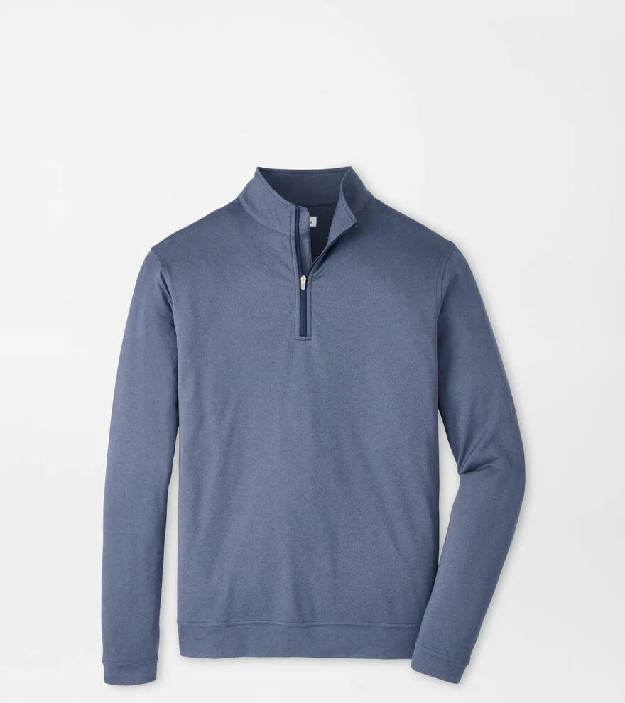 Perth Mélange Performance Quarter-Zip Navy