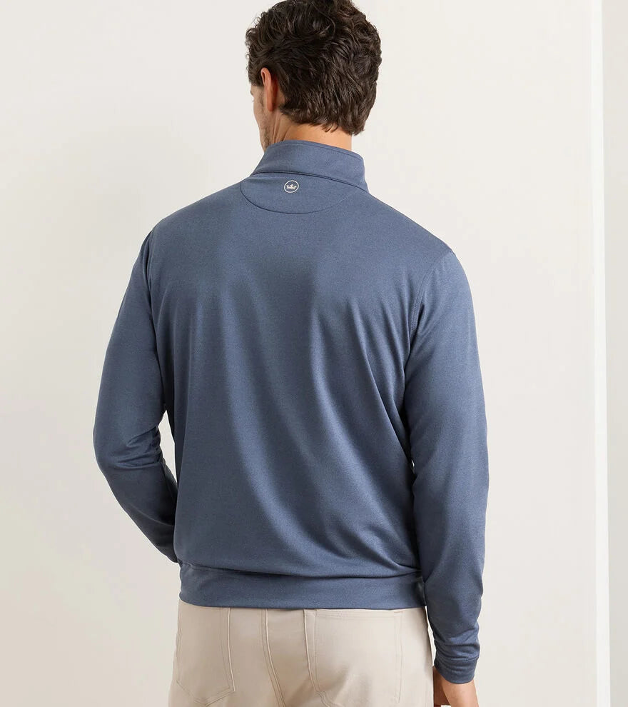 Perth Mélange Performance Quarter-Zip Navy