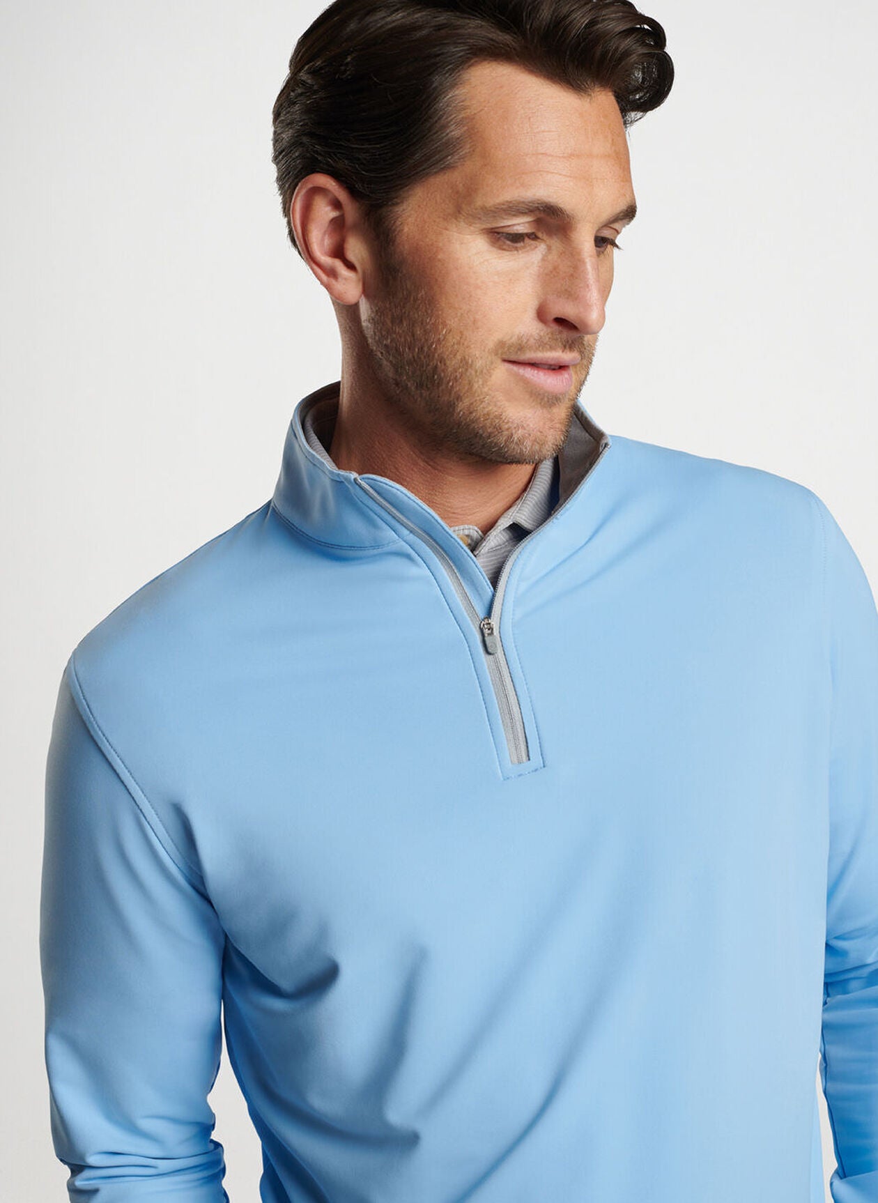 PERTH PERFORMANCE QUARTER-ZIP COTTAGE BLUE