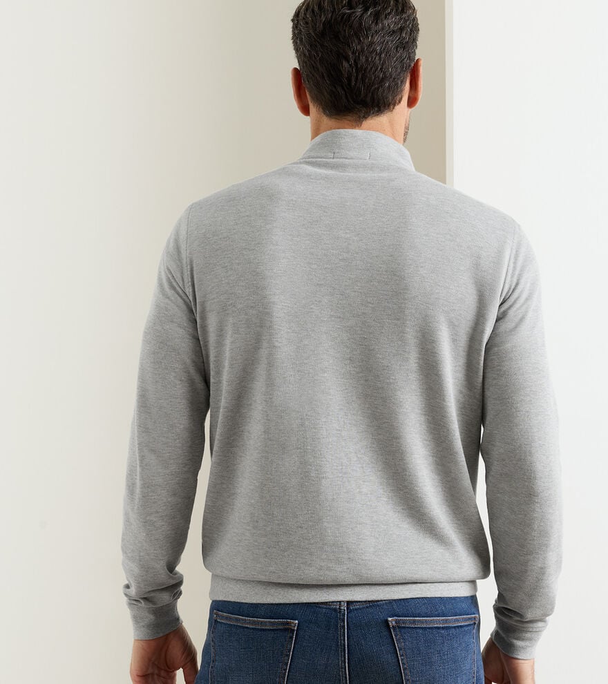 CROWN COMFORT QUARTER-ZIP PULLOVER LIGHT GREY