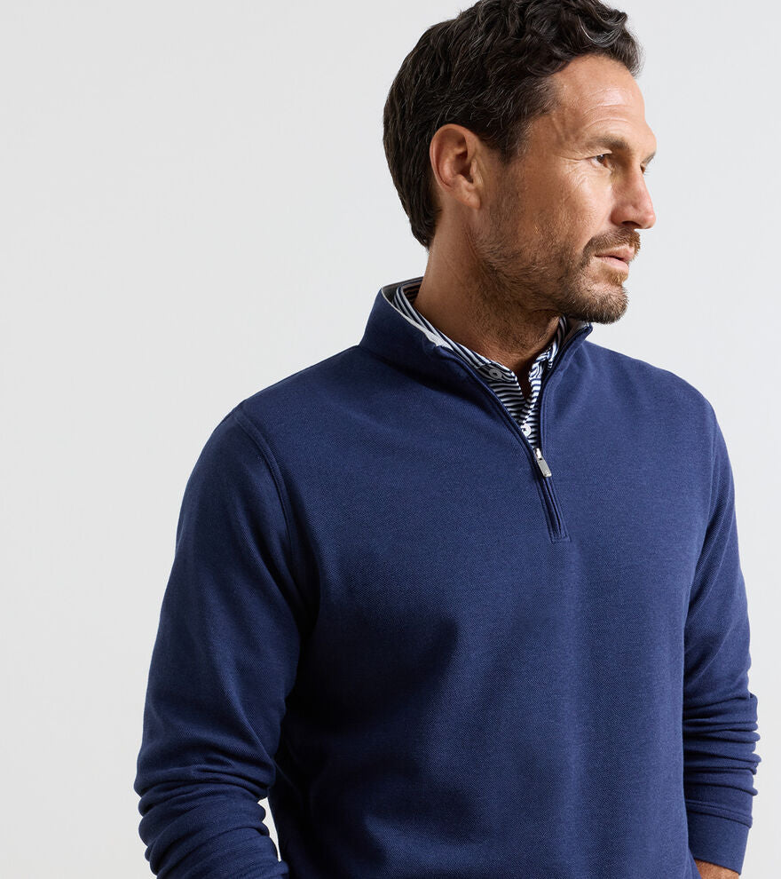CROWN COMFORT QUARTER-ZIP PULLOVER Navy