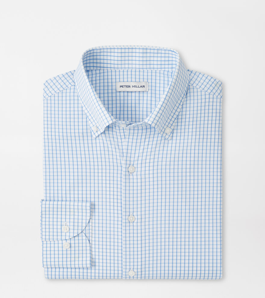 HANFORD PERFORMANCE TWILL SPORT SHIRT COTTAGE BLUE