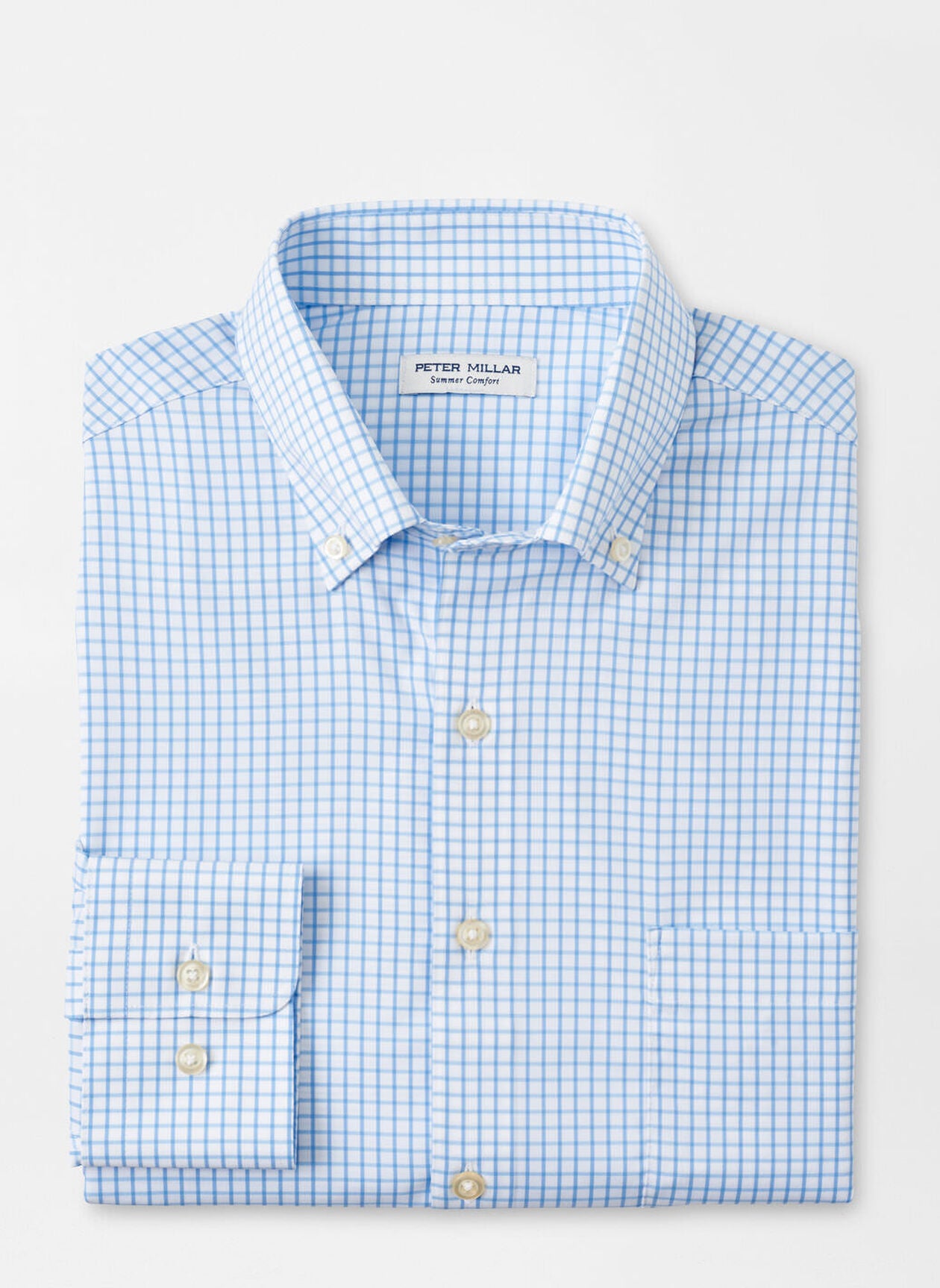 HANFORD PERFORMANCE TWILL SPORT SHIRT COTTAGE BLUE