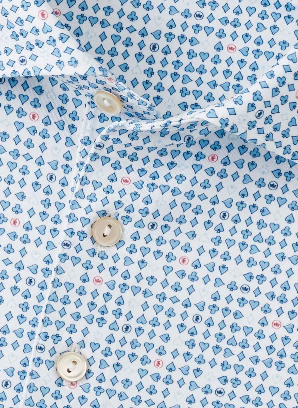 ACE OF SPADES PERFORMANCE JERSEY POLO WHITE