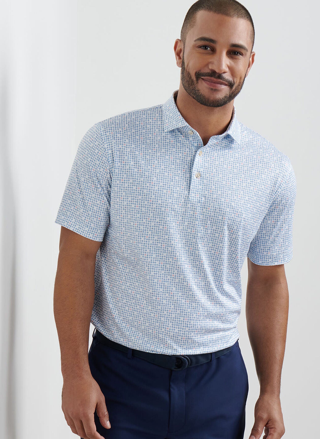 ACE OF SPADES PERFORMANCE JERSEY POLO WHITE