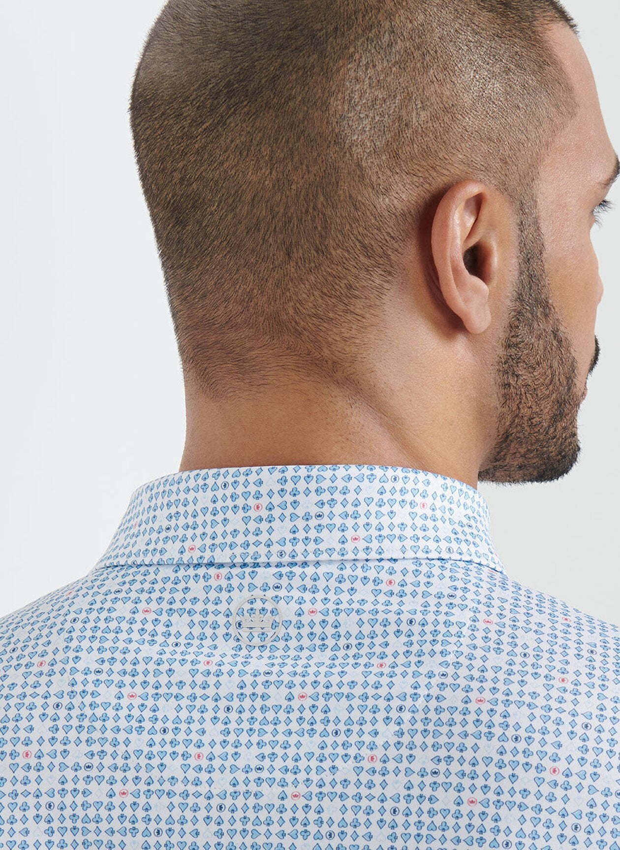 ACE OF SPADES PERFORMANCE JERSEY POLO WHITE