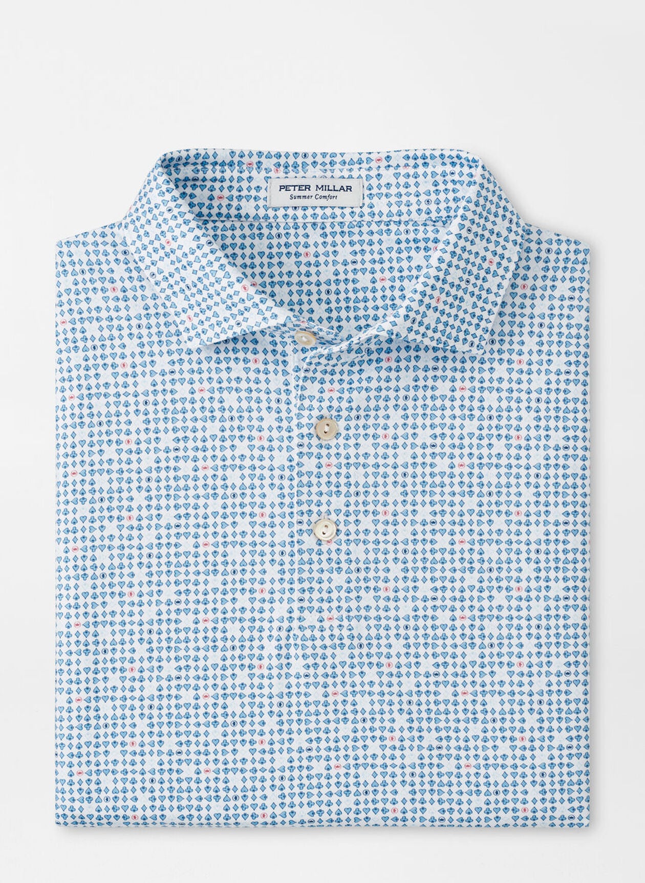 ACE OF SPADES PERFORMANCE JERSEY POLO WHITE