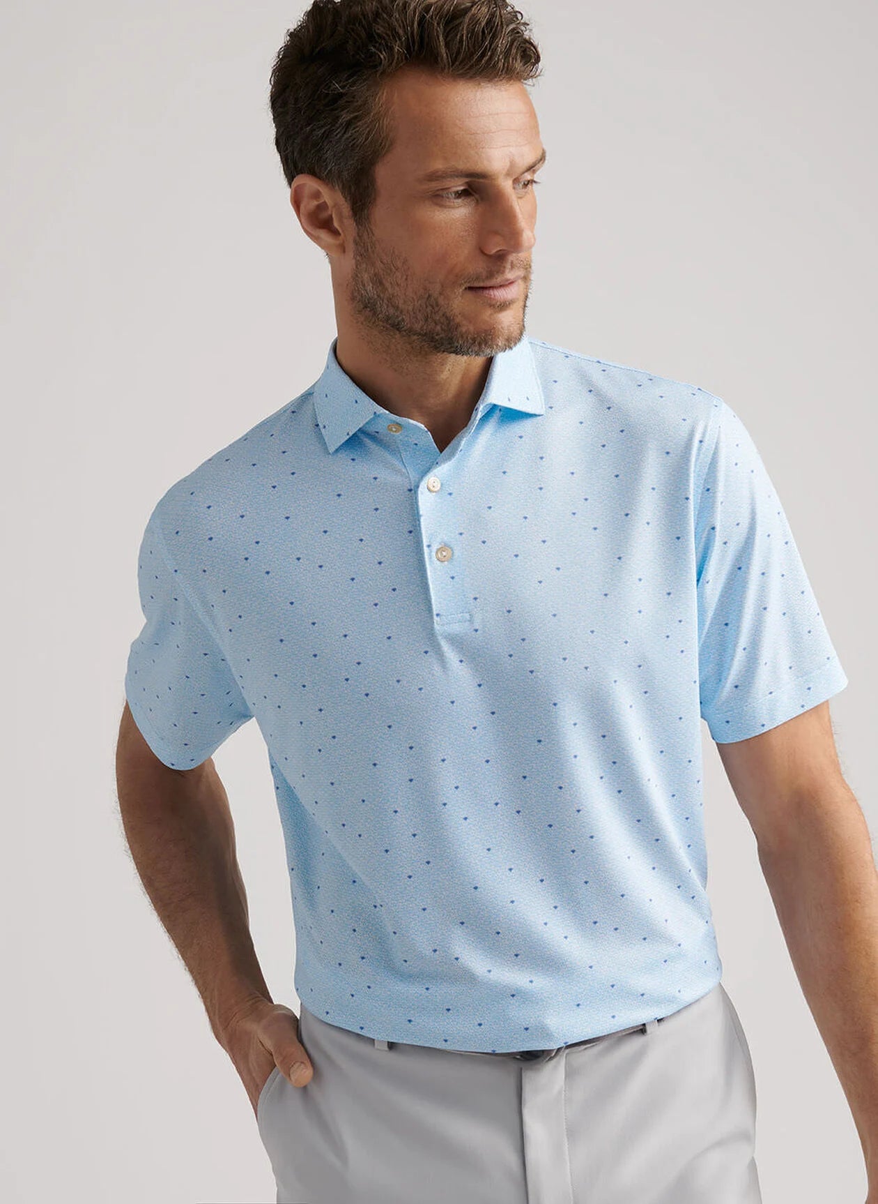 Tequila Sunrise Performance Jersey Polo WHITE